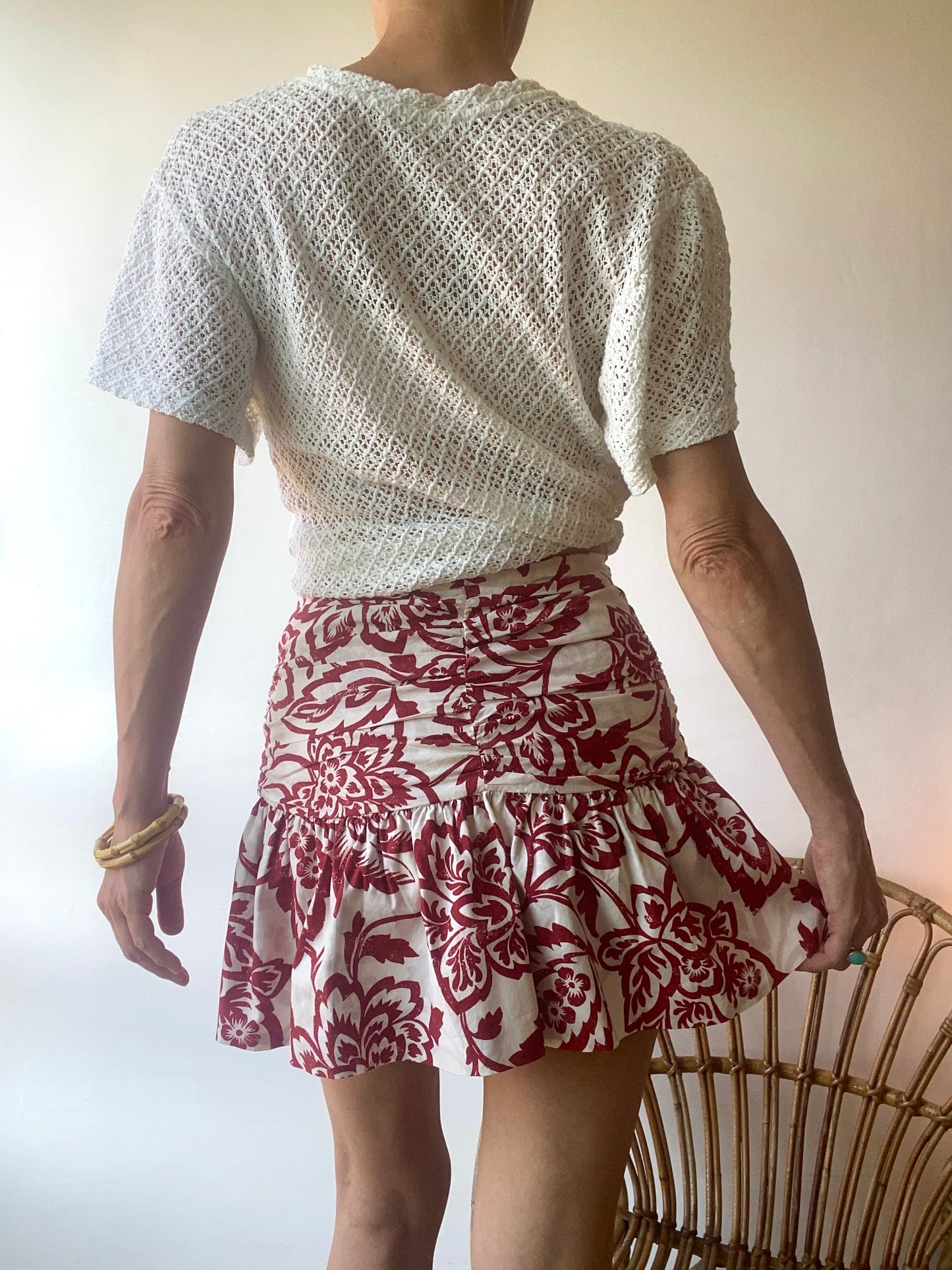 adorable mini jupe hawaïenne florale