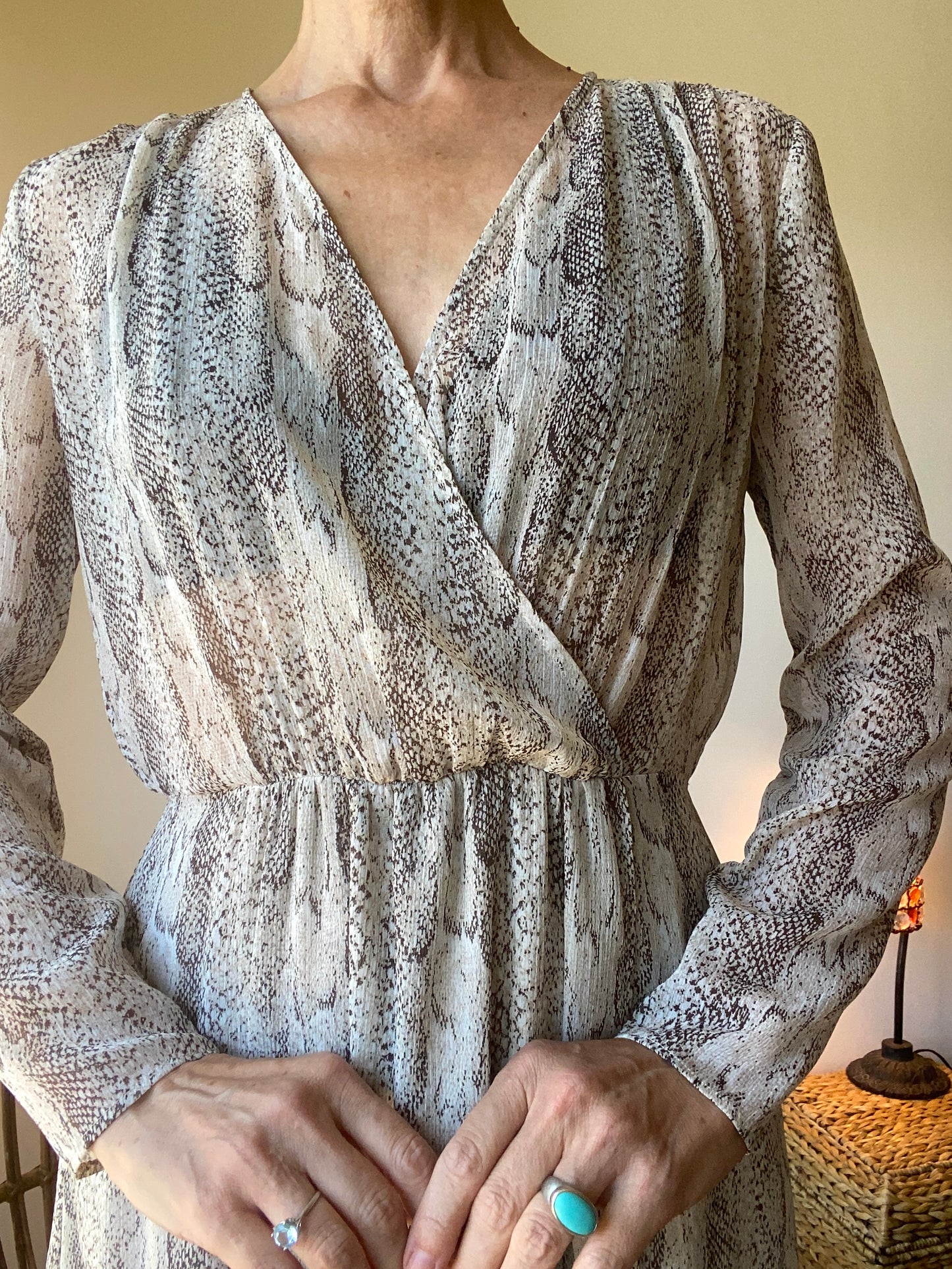 90s robe python 🐍 imprimé maxi longue portefeuille