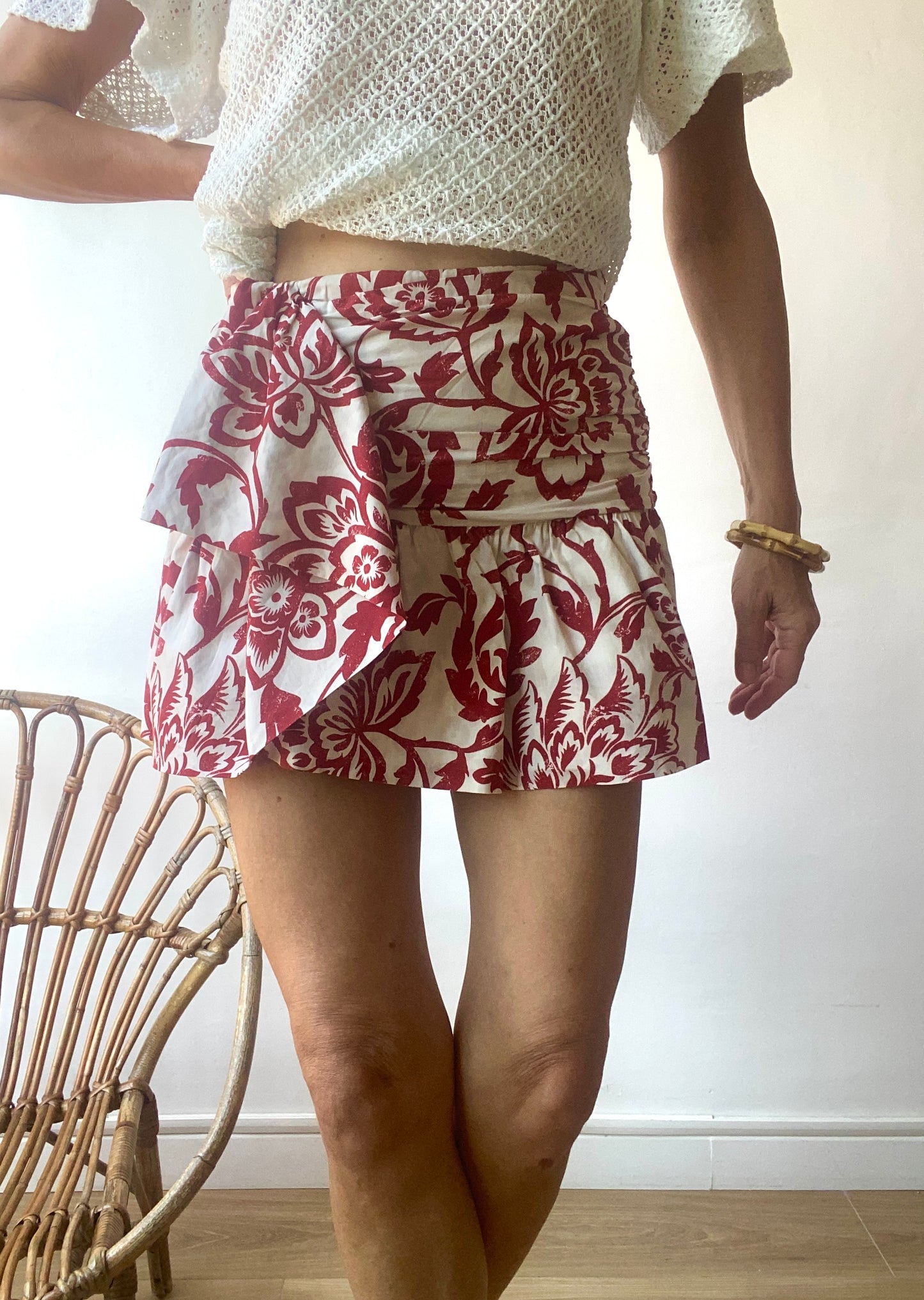 adorable mini jupe hawaïenne florale