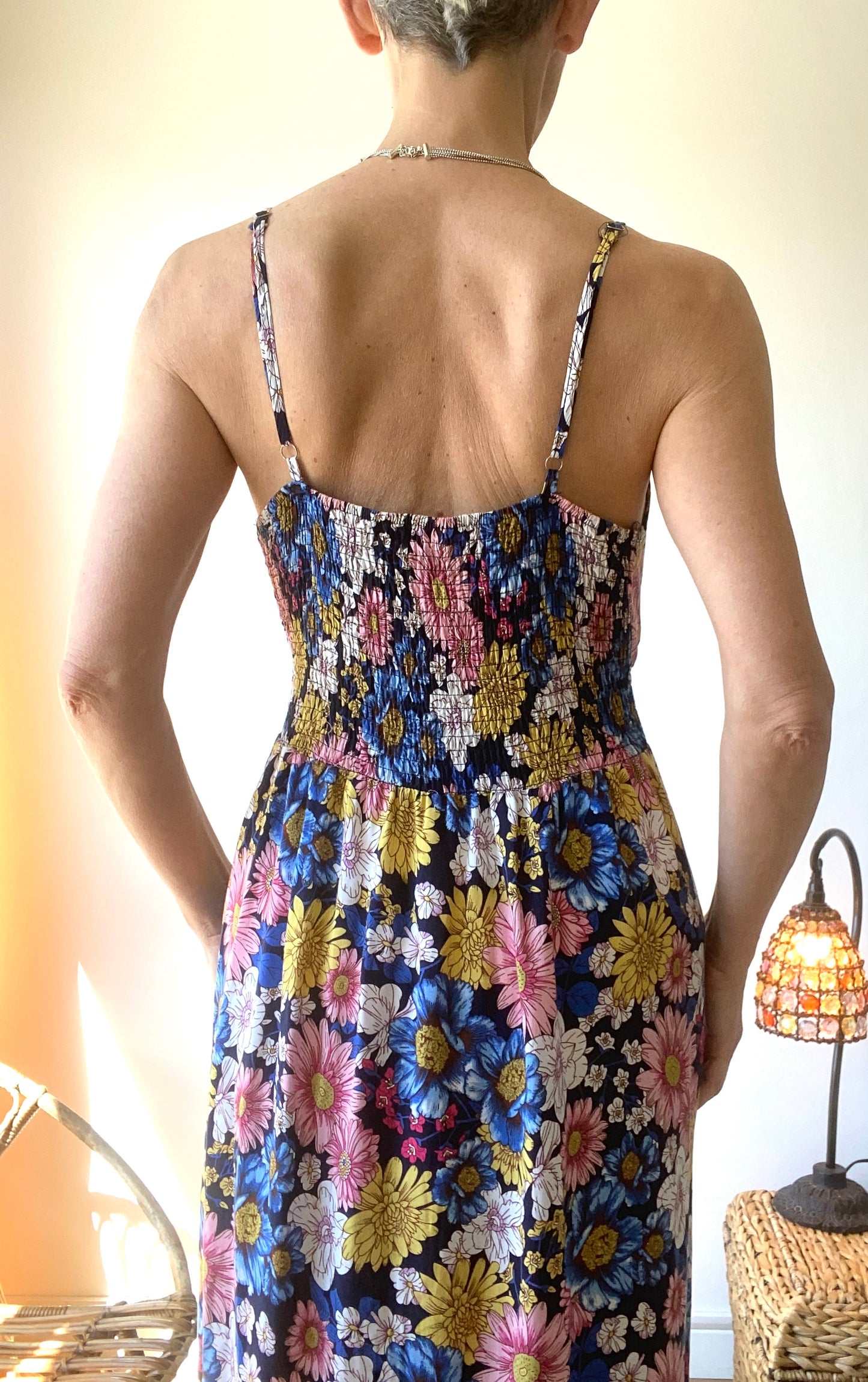 Délicieuse Robe dos nu bohème maxi florale