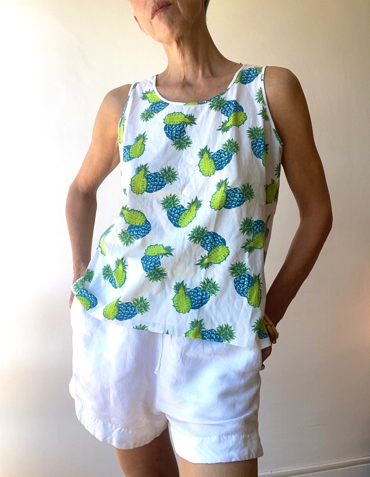 90s pure coton débardeur aux ananas 🍍