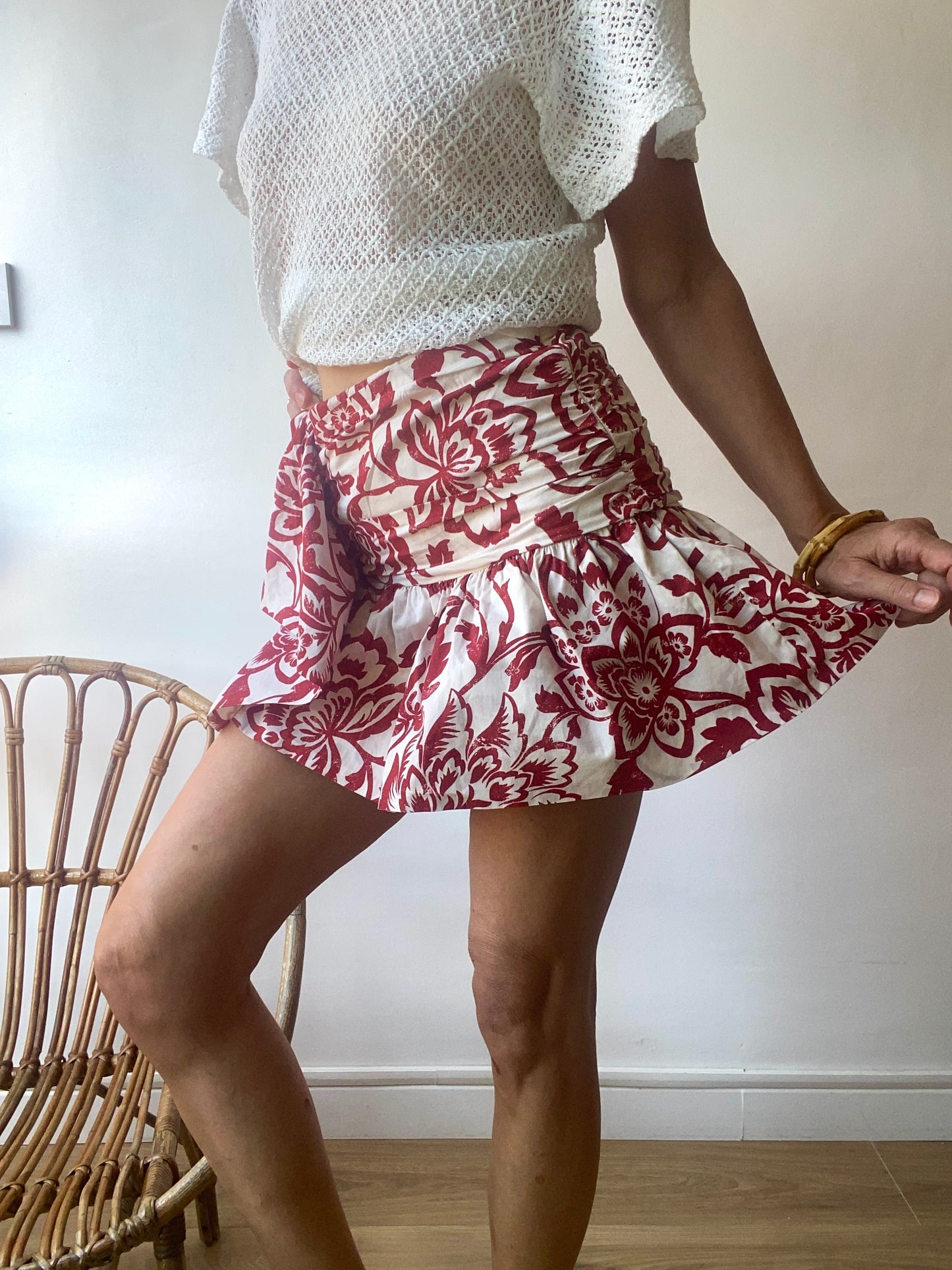 adorable mini jupe hawaïenne florale