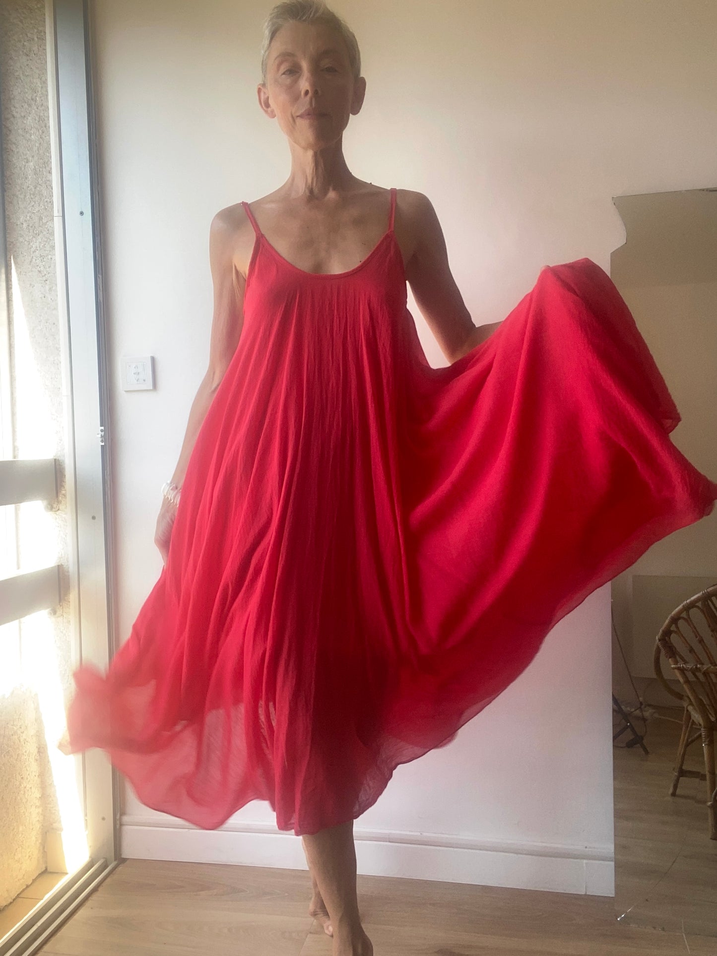 Made in Italie Sublime Robe nuisette en satin de soie mélangé