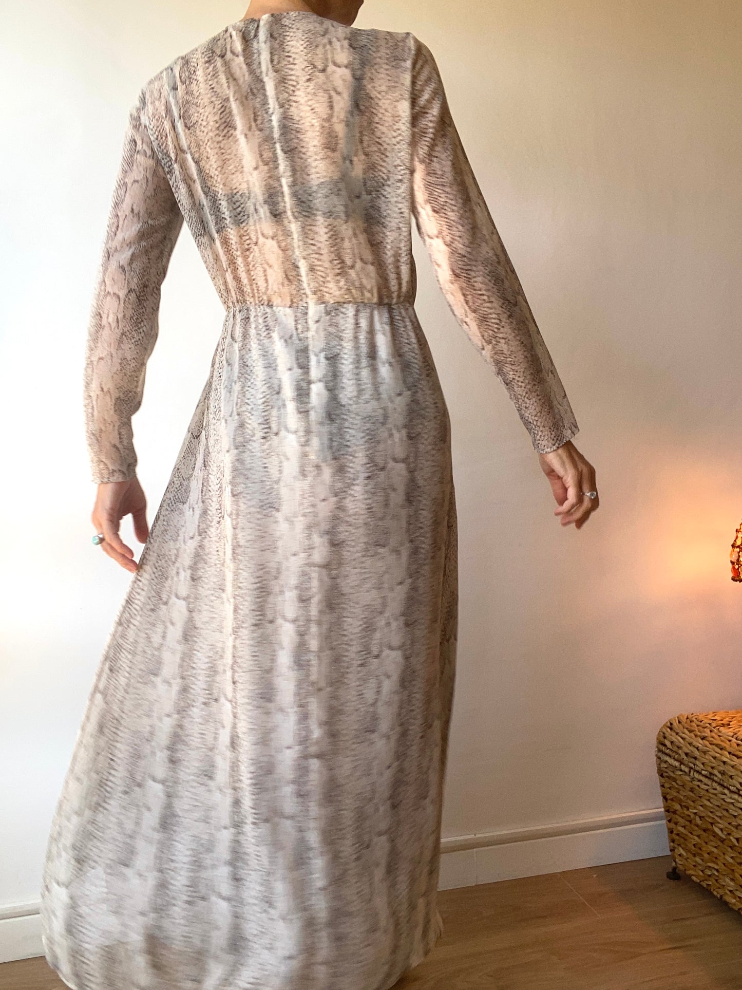 90s robe python 🐍 imprimé maxi longue portefeuille