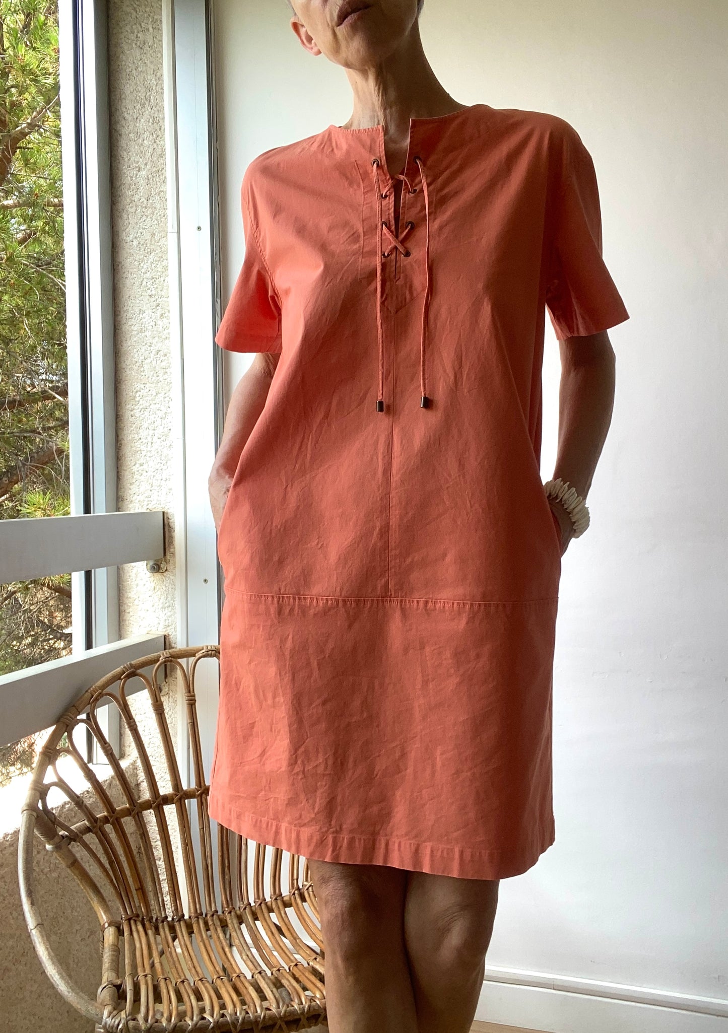 Gérard Darel Élégante minimaliste Robe d’été en coton