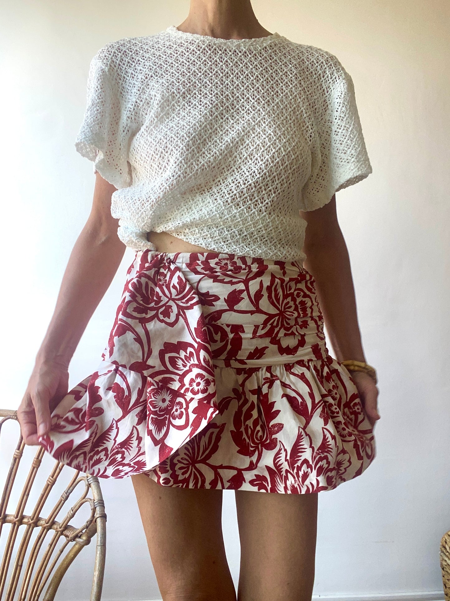 adorable mini jupe hawaïenne florale