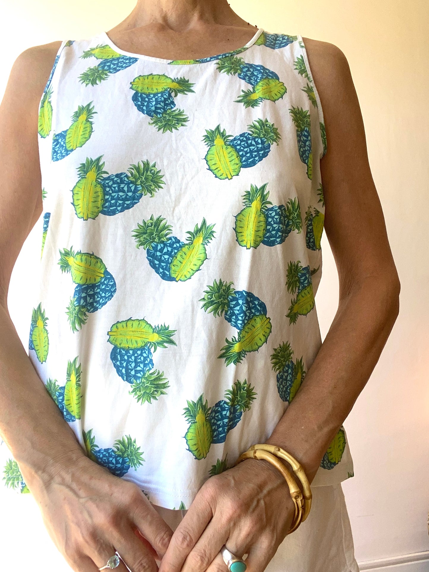 90s pure coton débardeur aux ananas 🍍