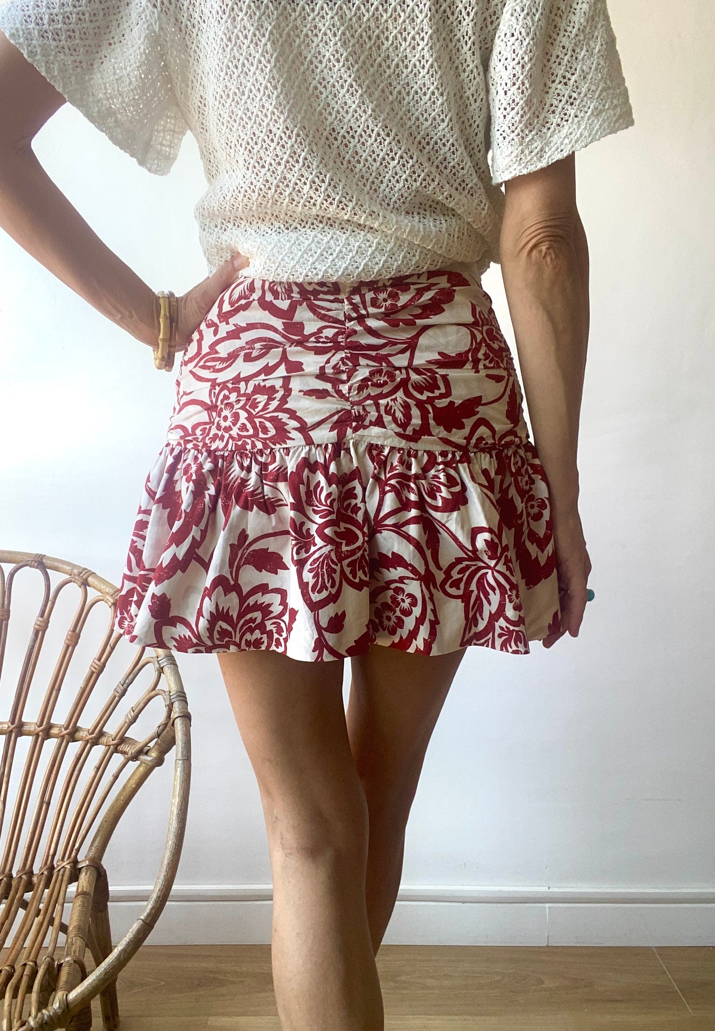 adorable mini jupe hawaïenne florale