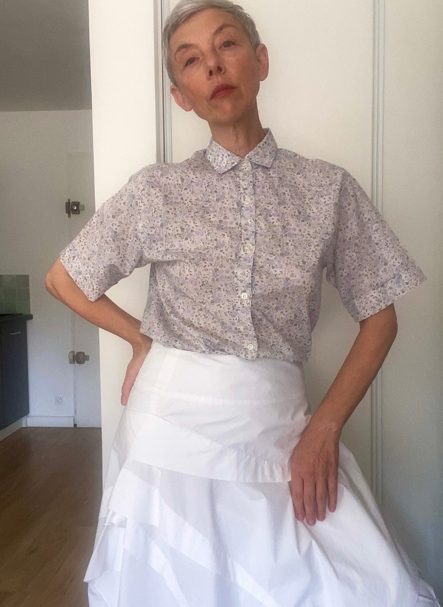 90s Made in France Liberty Chemise en coton adorable