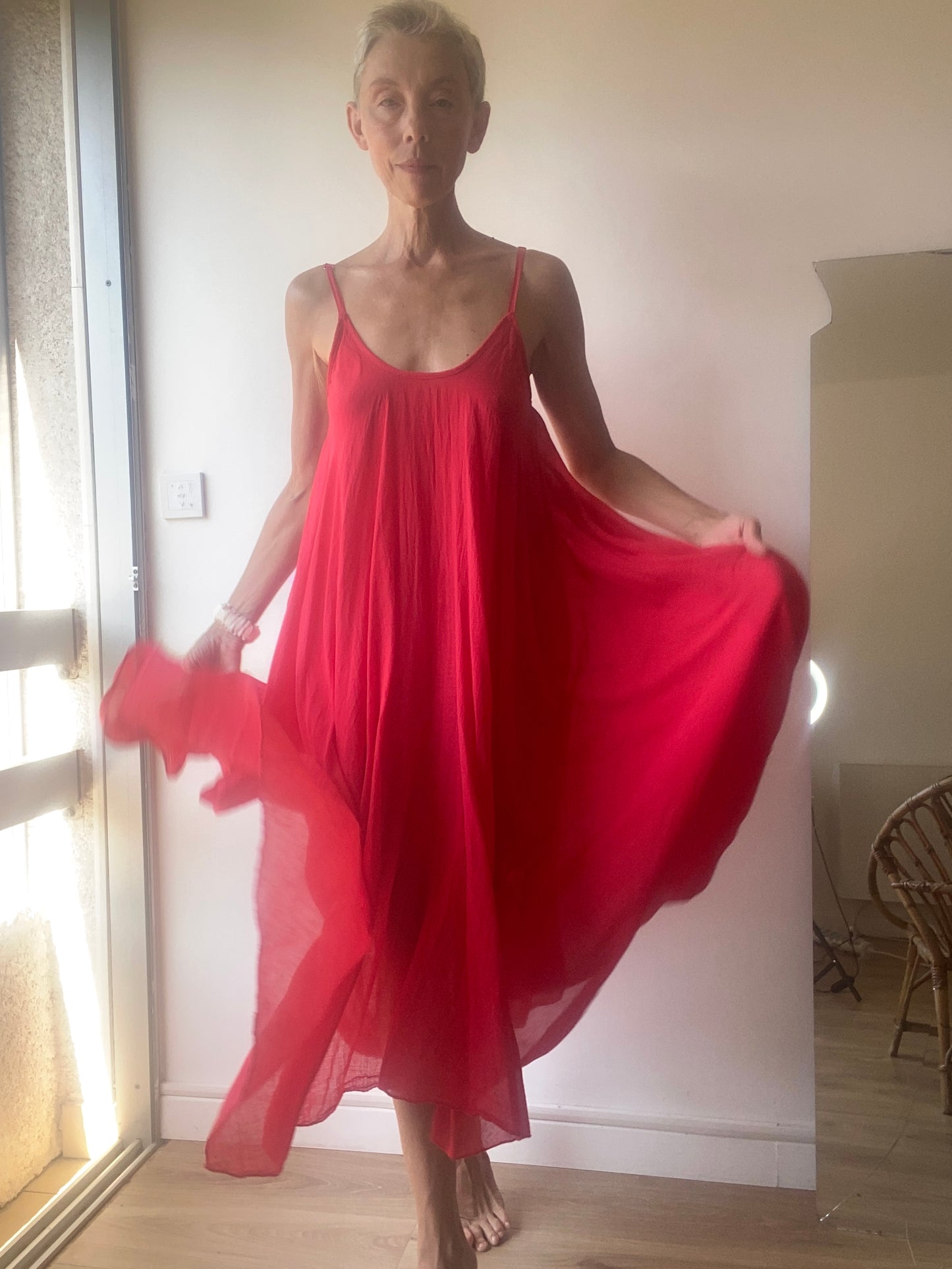 Made in Italie Sublime Robe nuisette en satin de soie mélangé