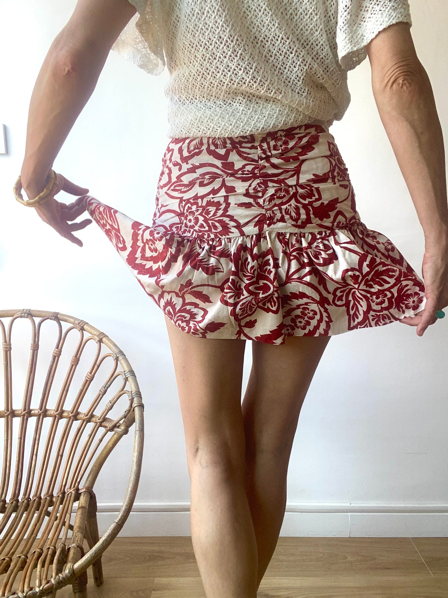 adorable mini jupe hawaïenne florale