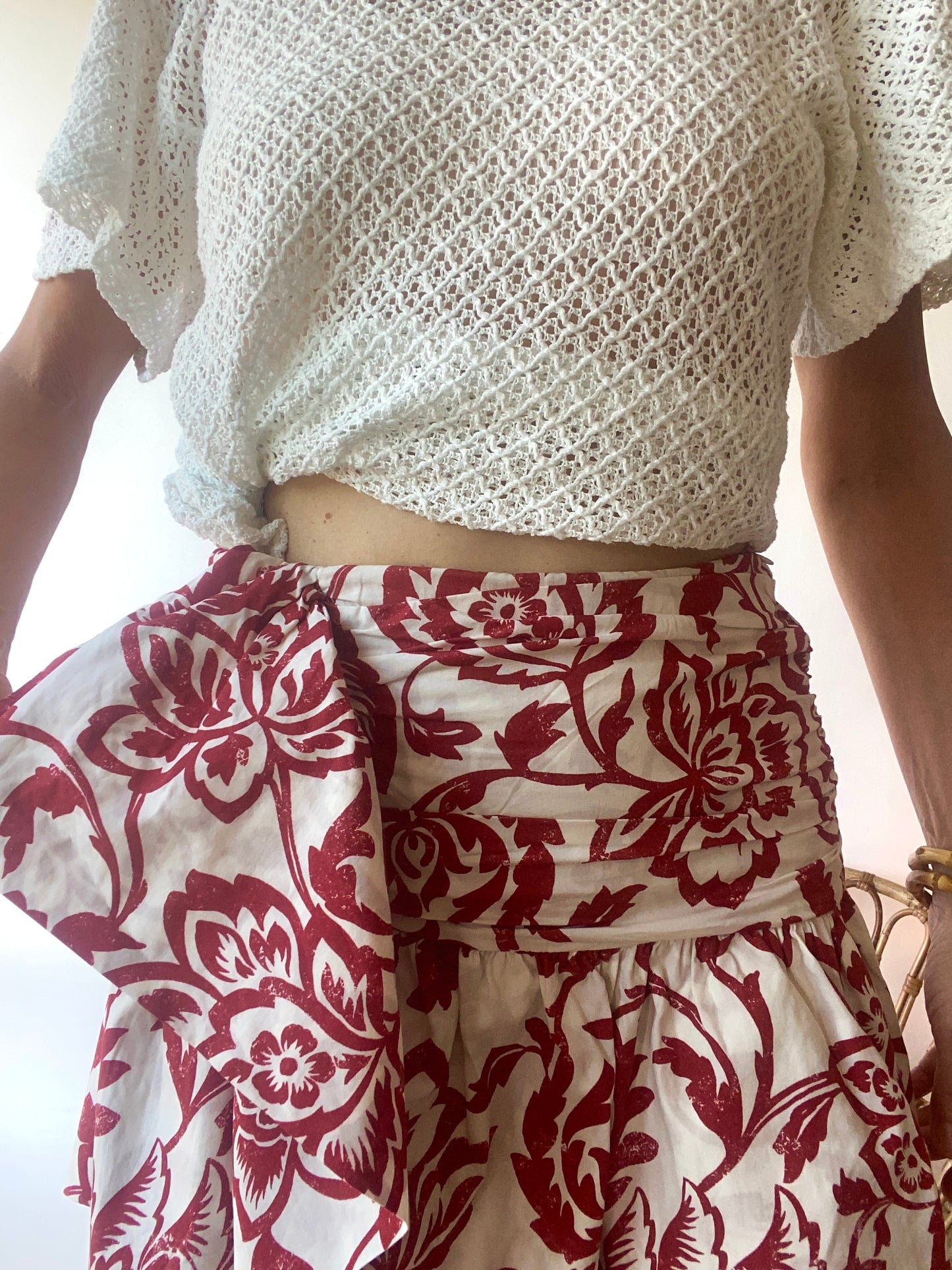 adorable mini jupe hawaïenne florale
