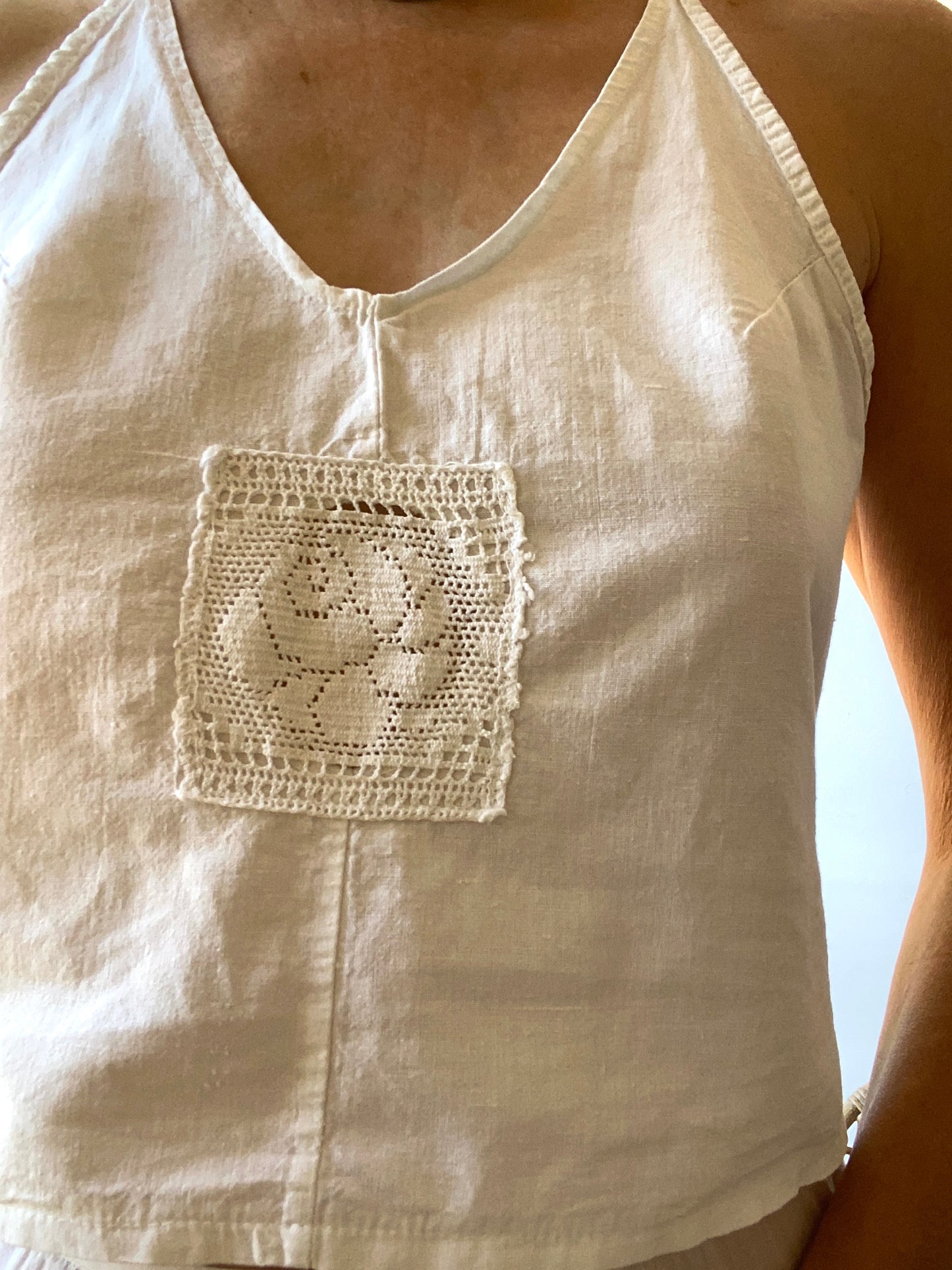 top dos nu en coton et lin