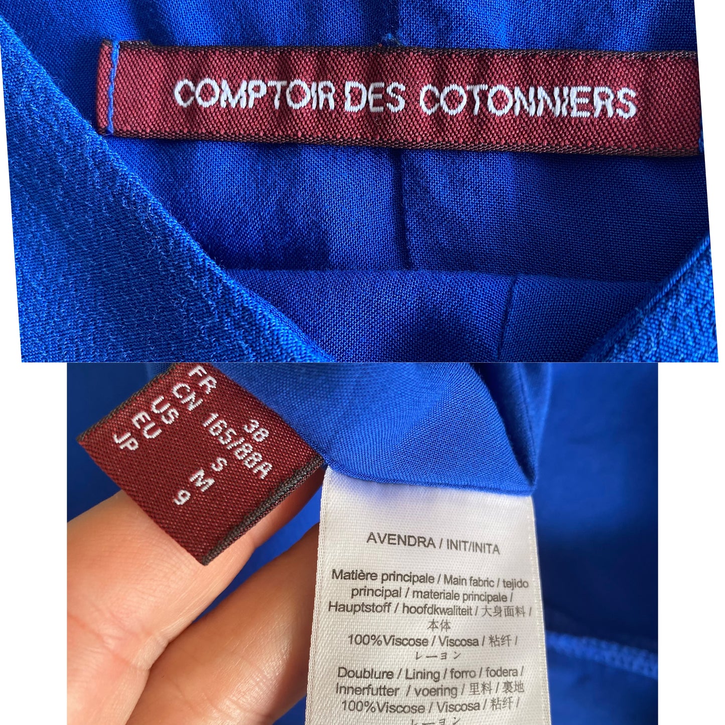 Comptoir des Cotonniers Minimaliste chic Top deep blue