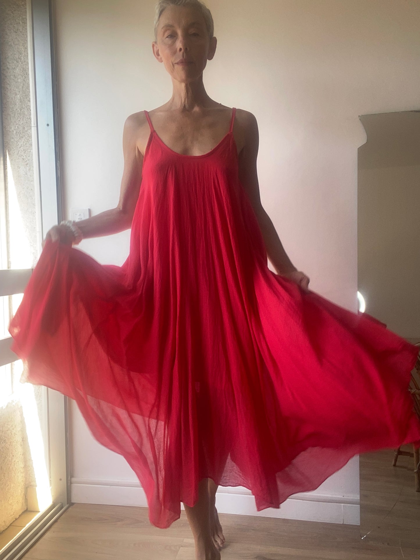 Made in Italie Sublime Robe nuisette en satin de soie mélangé