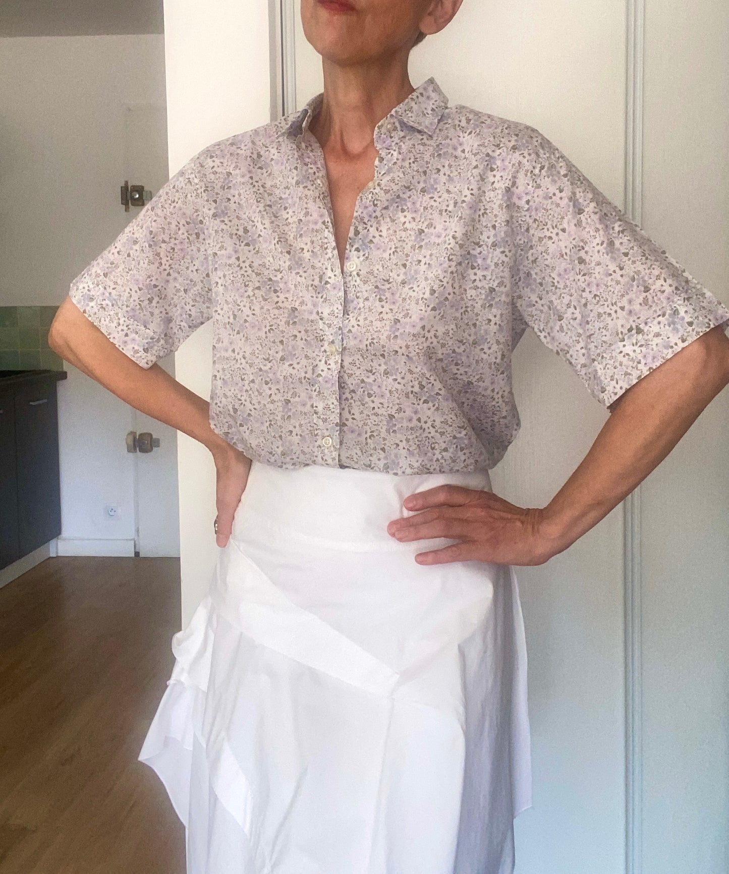 90s Made in France Liberty Chemise en coton adorable