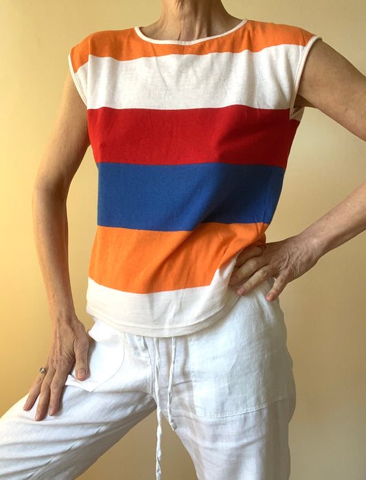 90s Pierre Cardin Superbe Top coloré