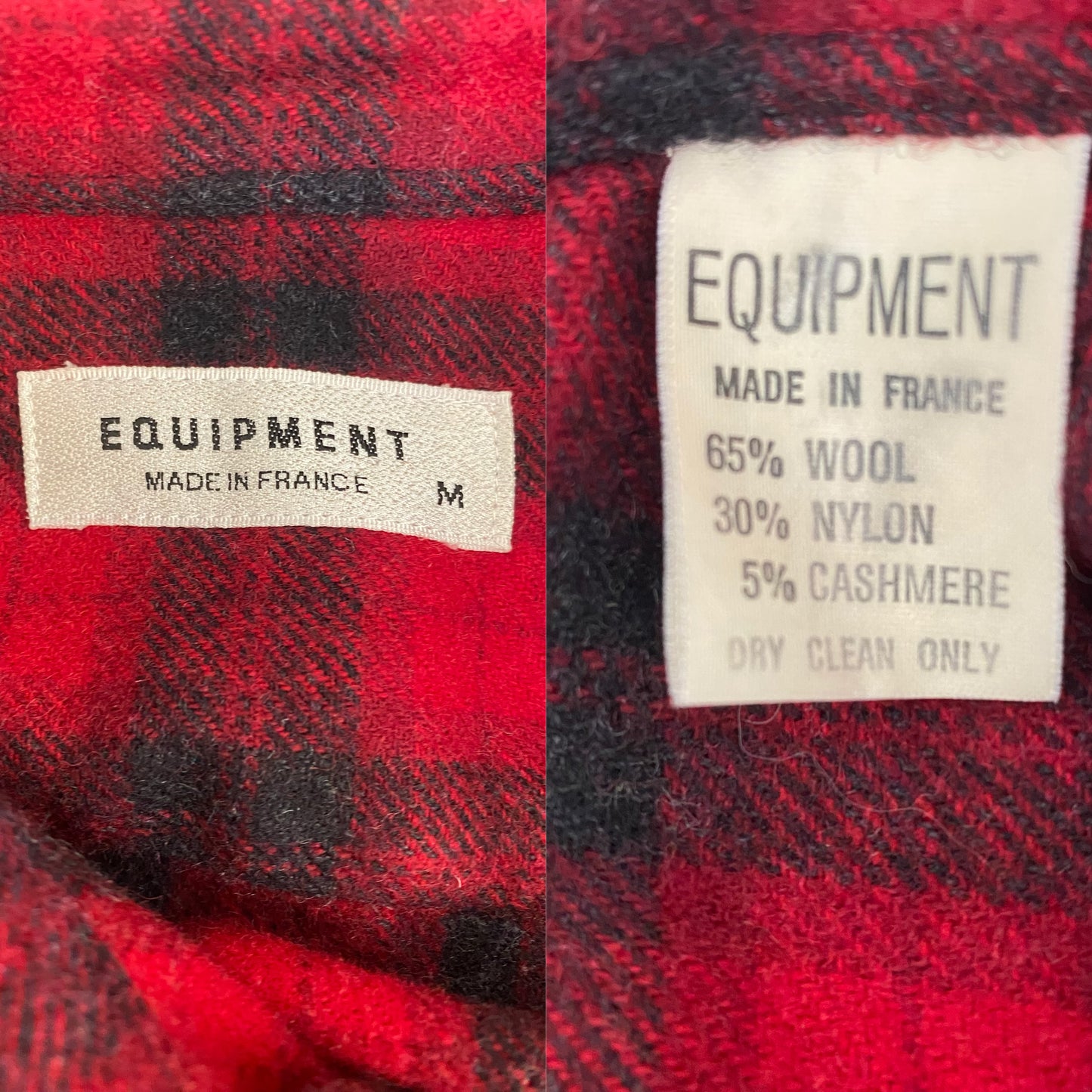 90s "Equipment" Wool & Cachemire Plaid Shirt unisexe