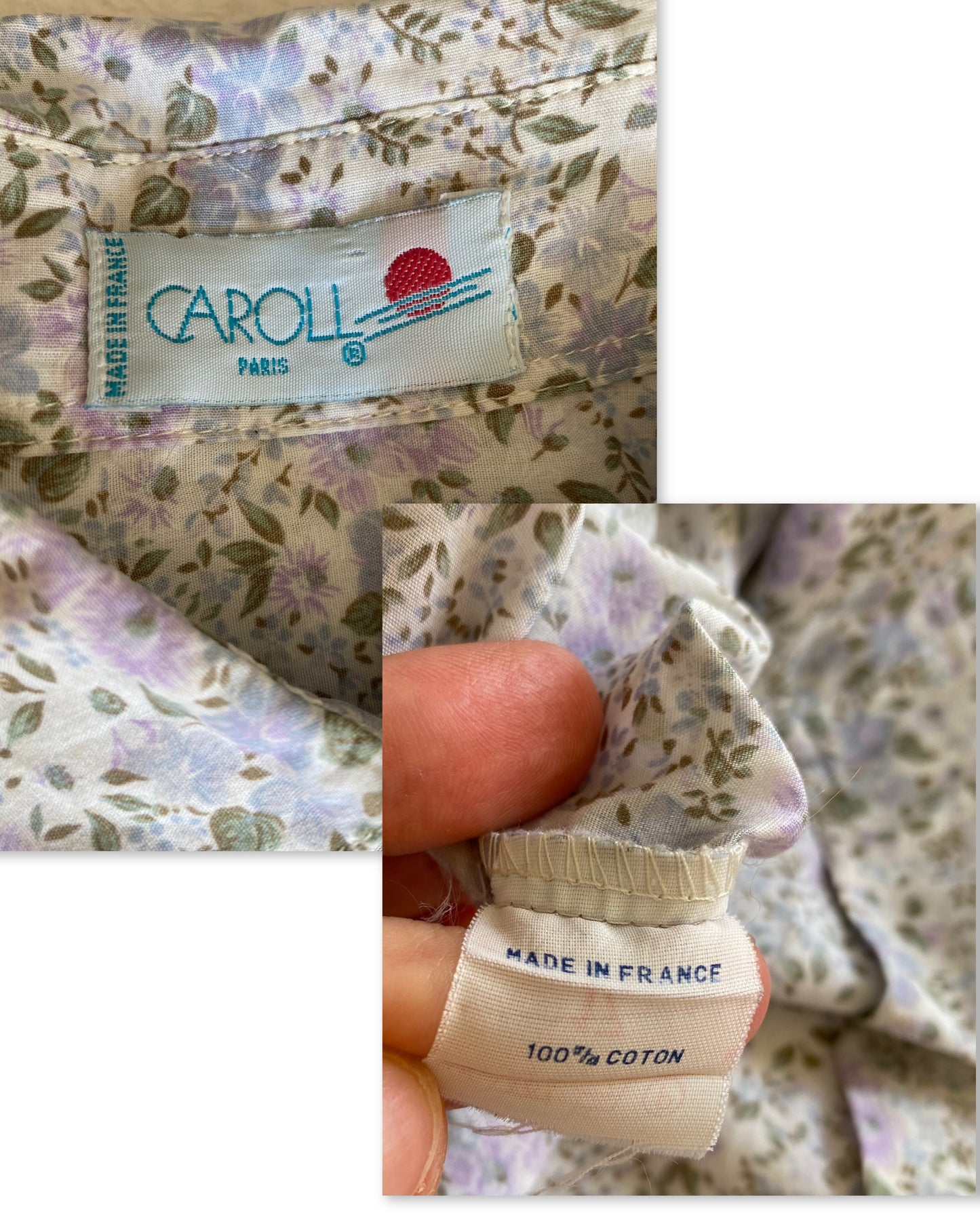 90s Made in France Liberty Chemise en coton adorable