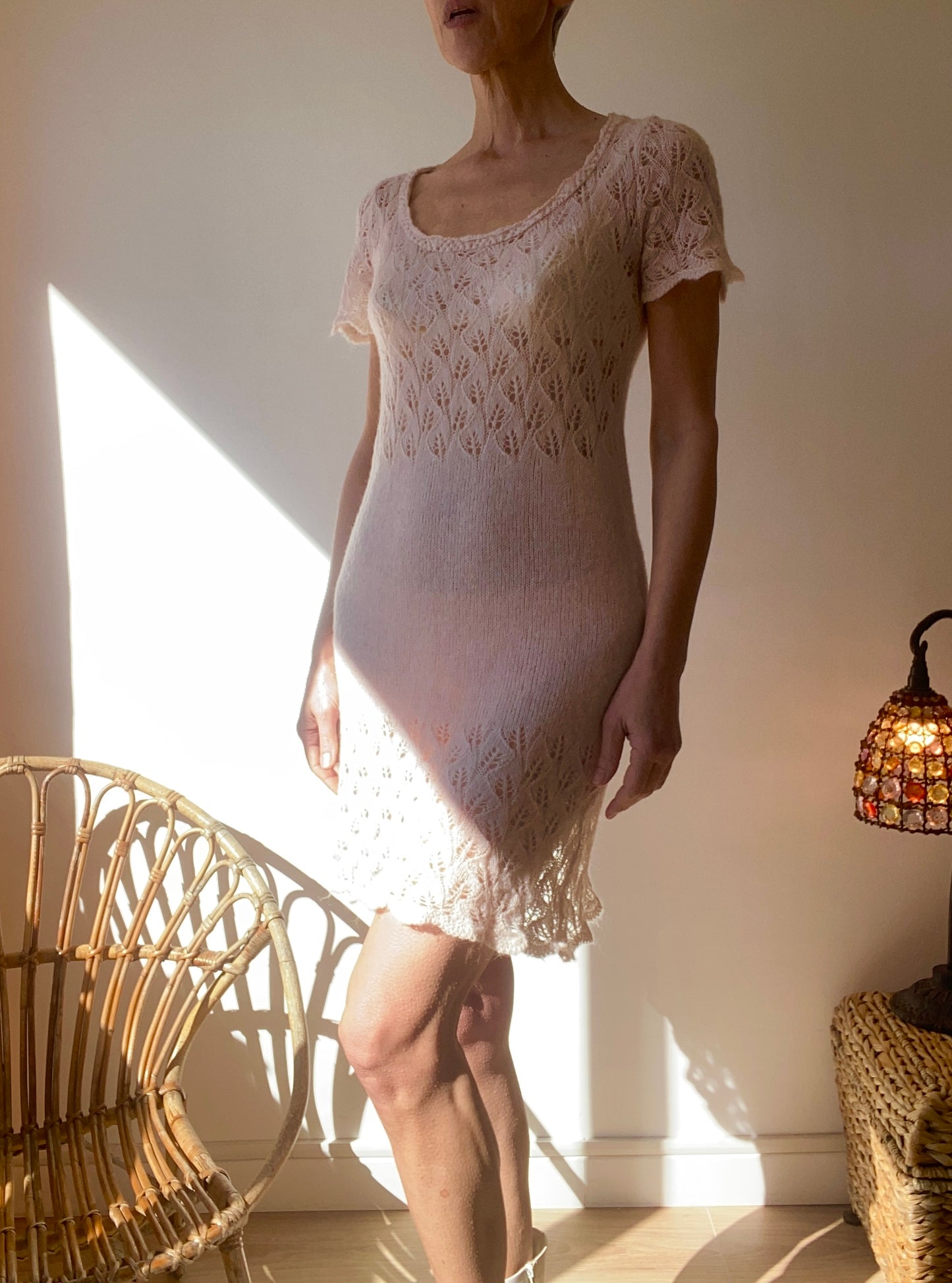 90s Mohair pink delicious knit Dress