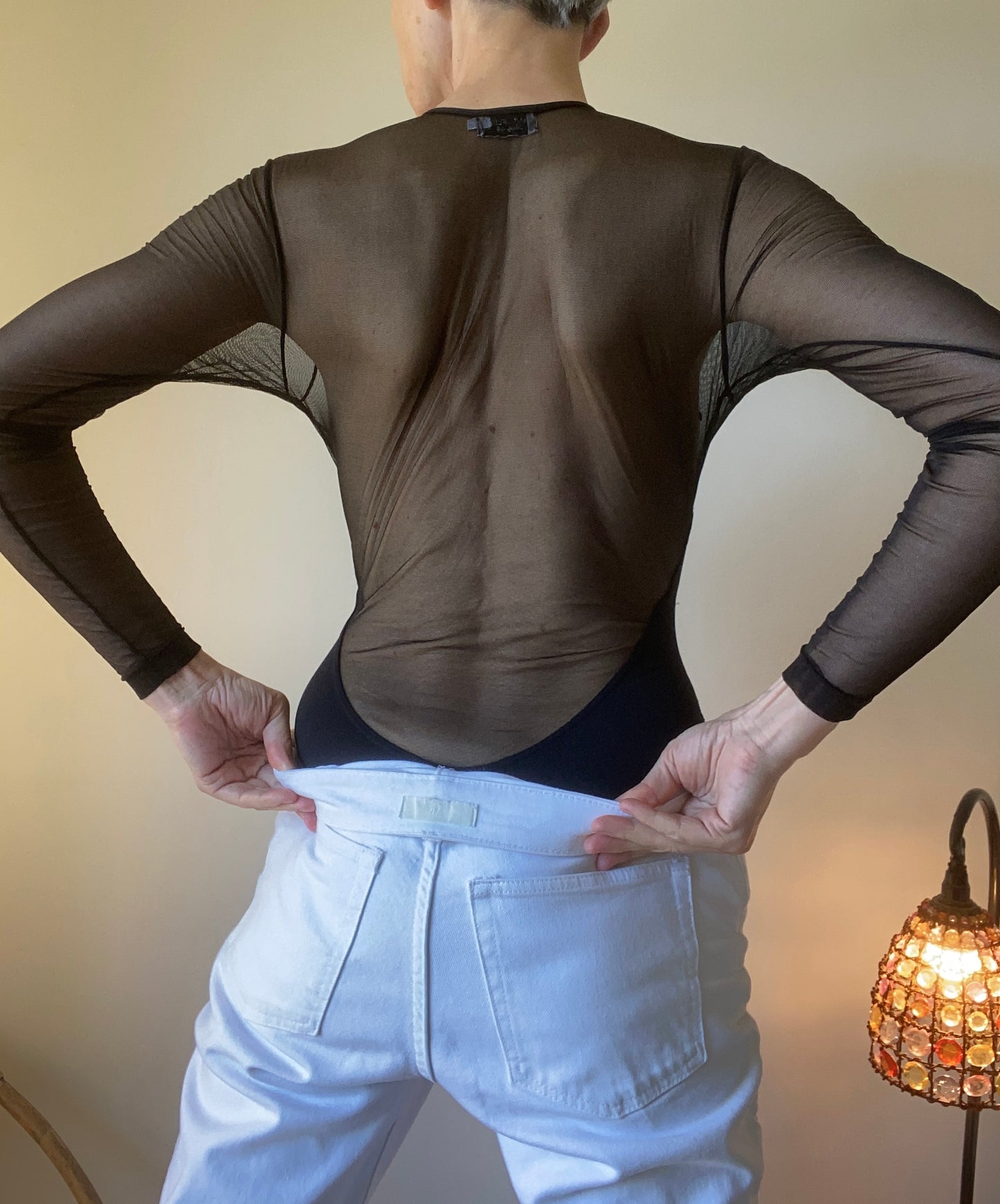 90s marque française de lingerie de luxe "Anti-flirt" Body made in France