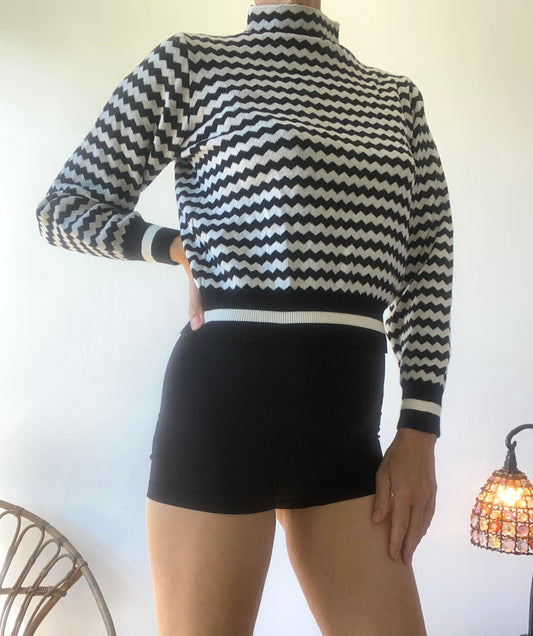 90s délicieux petit pull à l’italienne