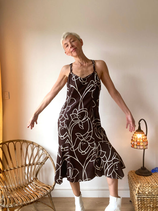 90 élégante robe en coton dos nu made in France