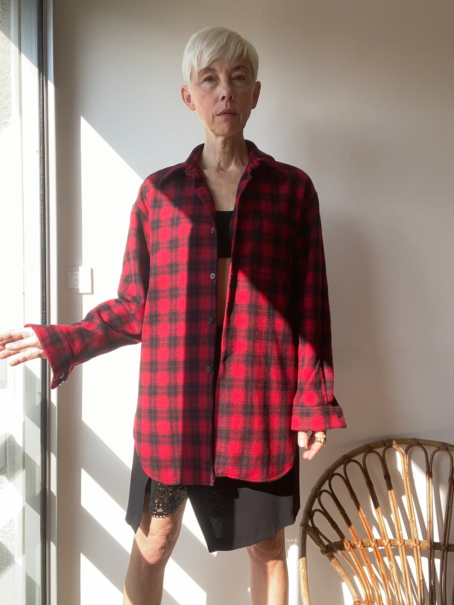 90s "Equipment" Wool & Cachemire Plaid Shirt unisexe