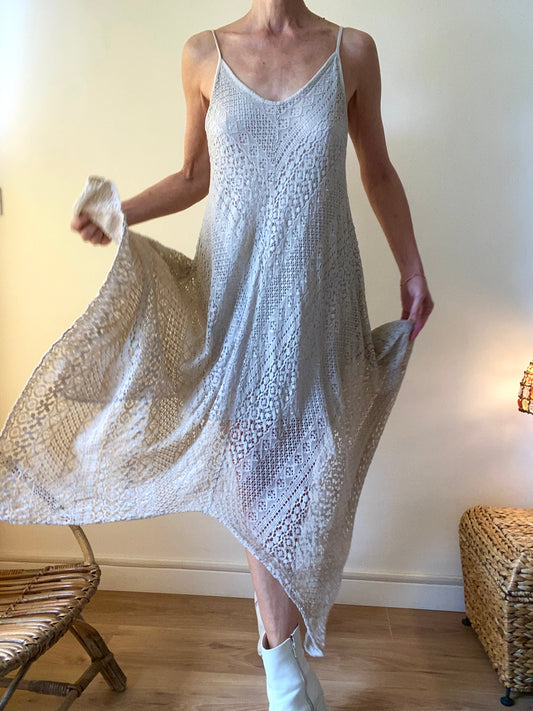 belle bohème Robe au crochet asymétrique