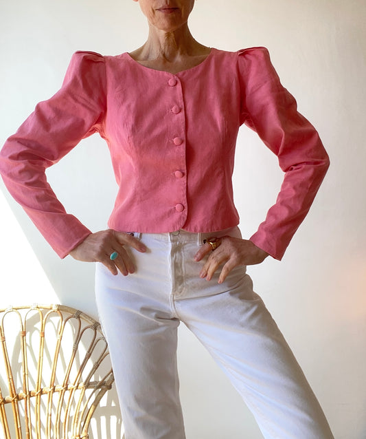 80s Laura Ashley Made in Great Britain Rose cotton extraordinary Jacket