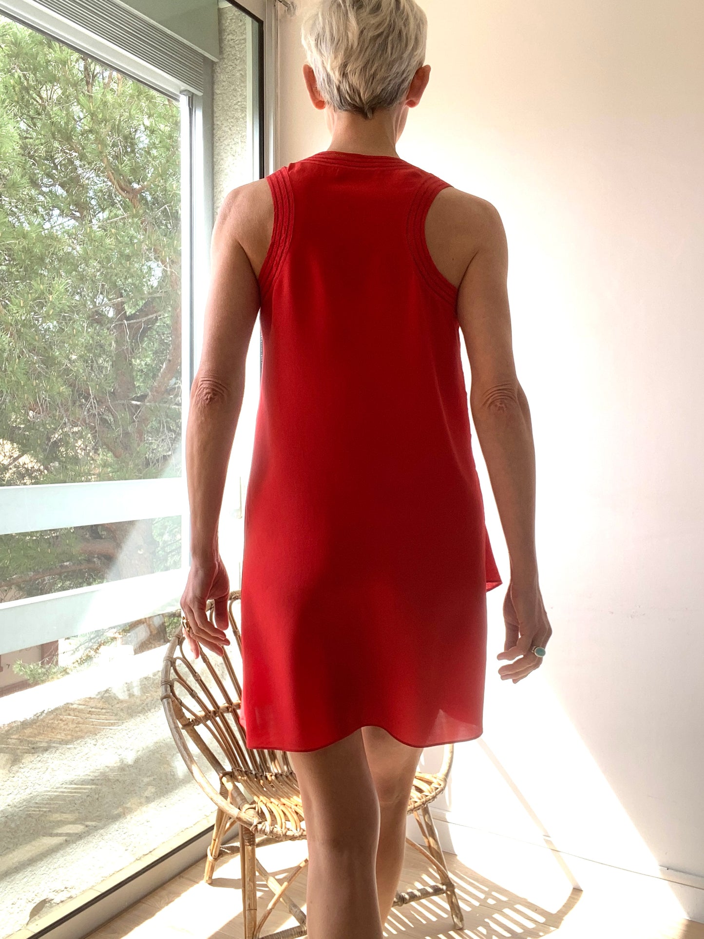 Vanessa Bruno Athé pure Silk bright Mini Dress