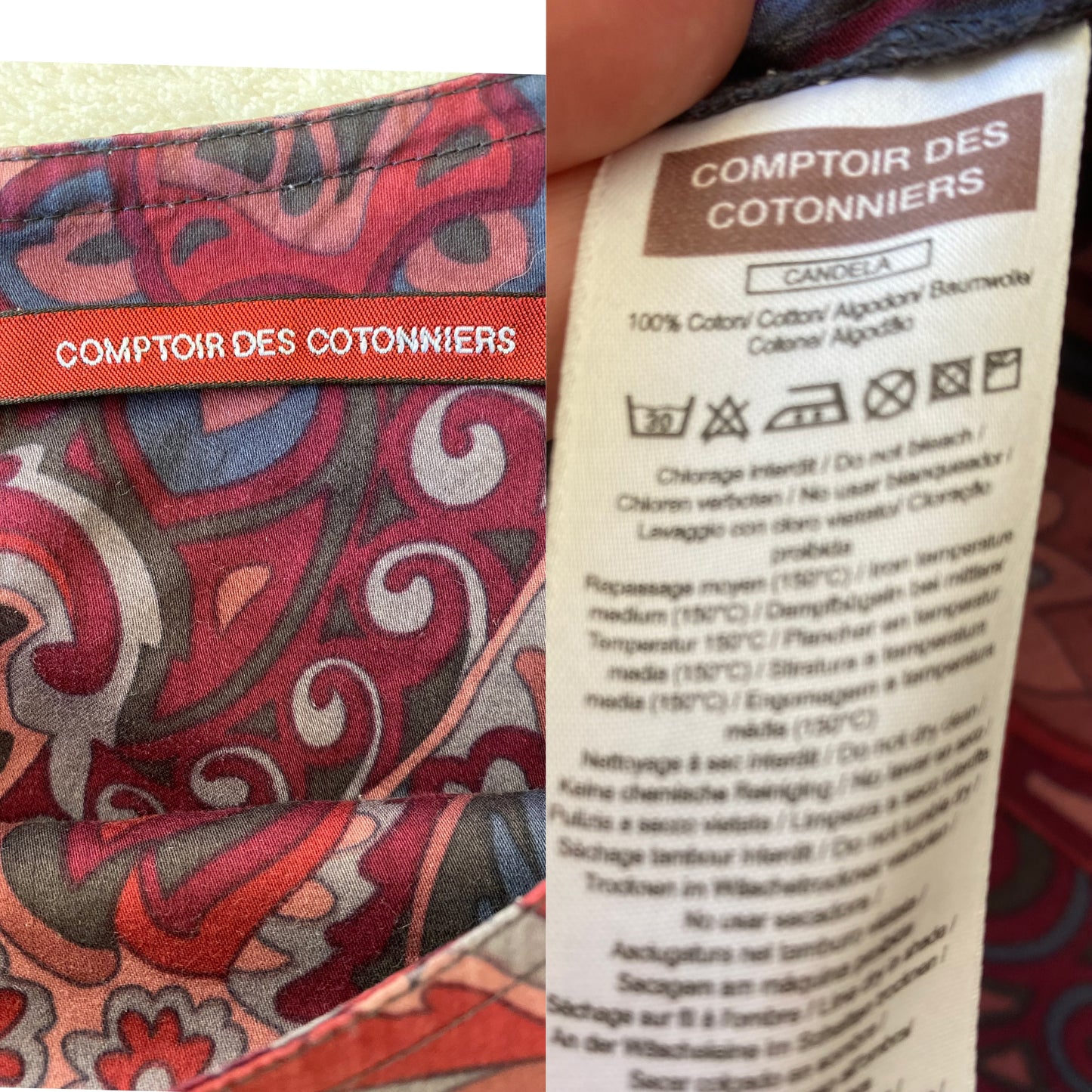 Comptoir des Cotonniers adorable Robe paisley en coton pure
