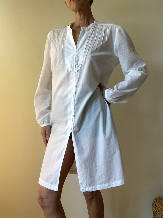 Dorotennis belle tunique en coton blanc longue
