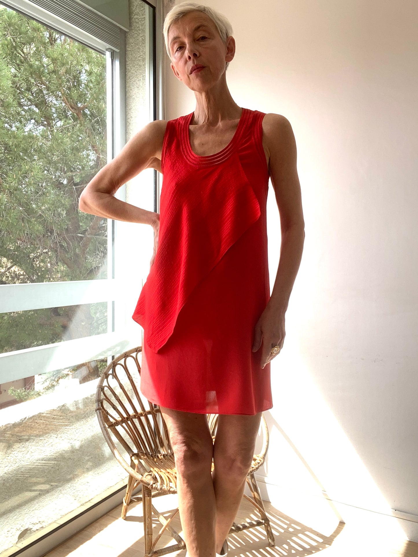 Vanessa Bruno Athé pure Silk bright Mini Dress