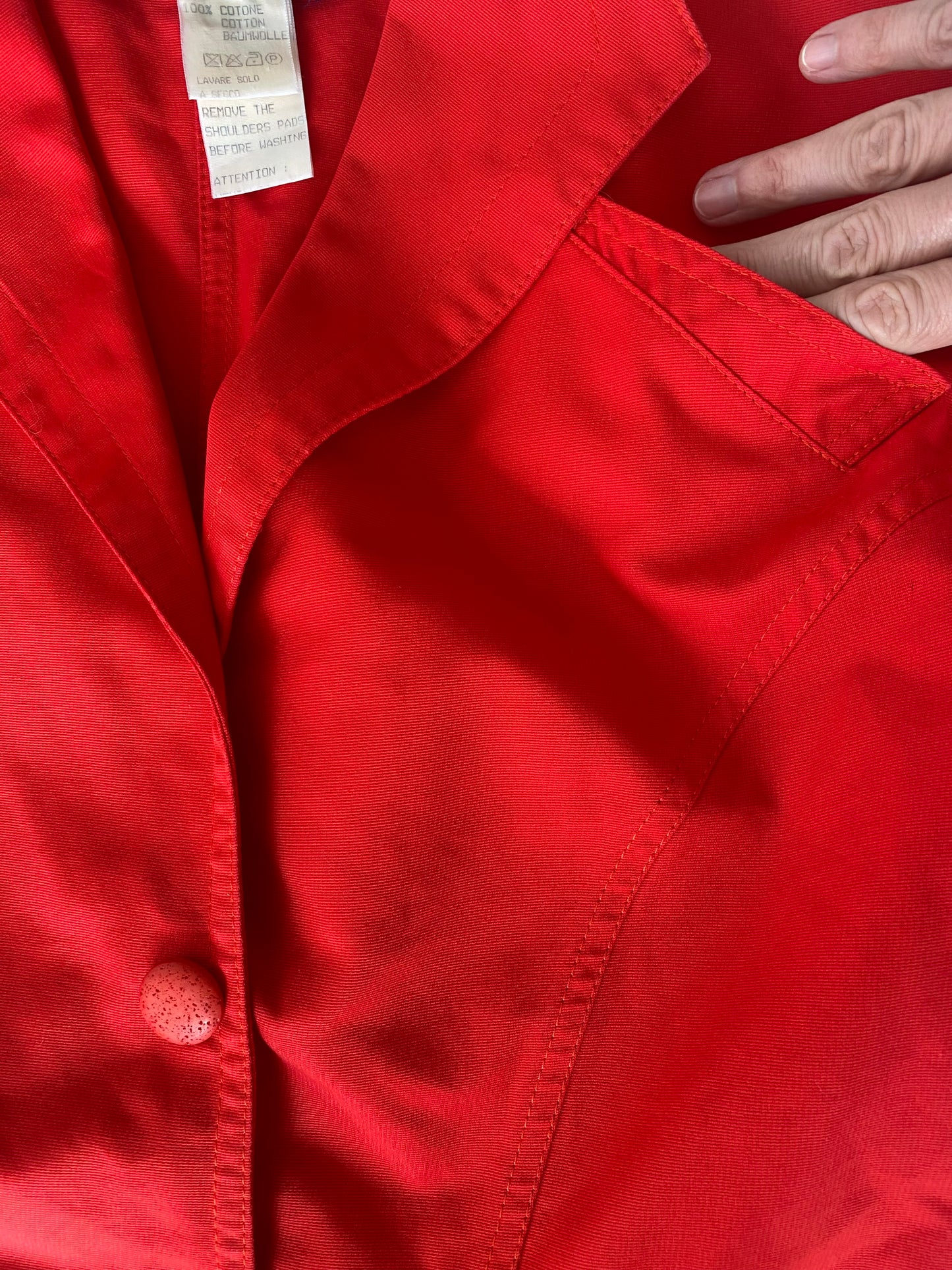 80s Thierry Mugler True red Cotton jacket