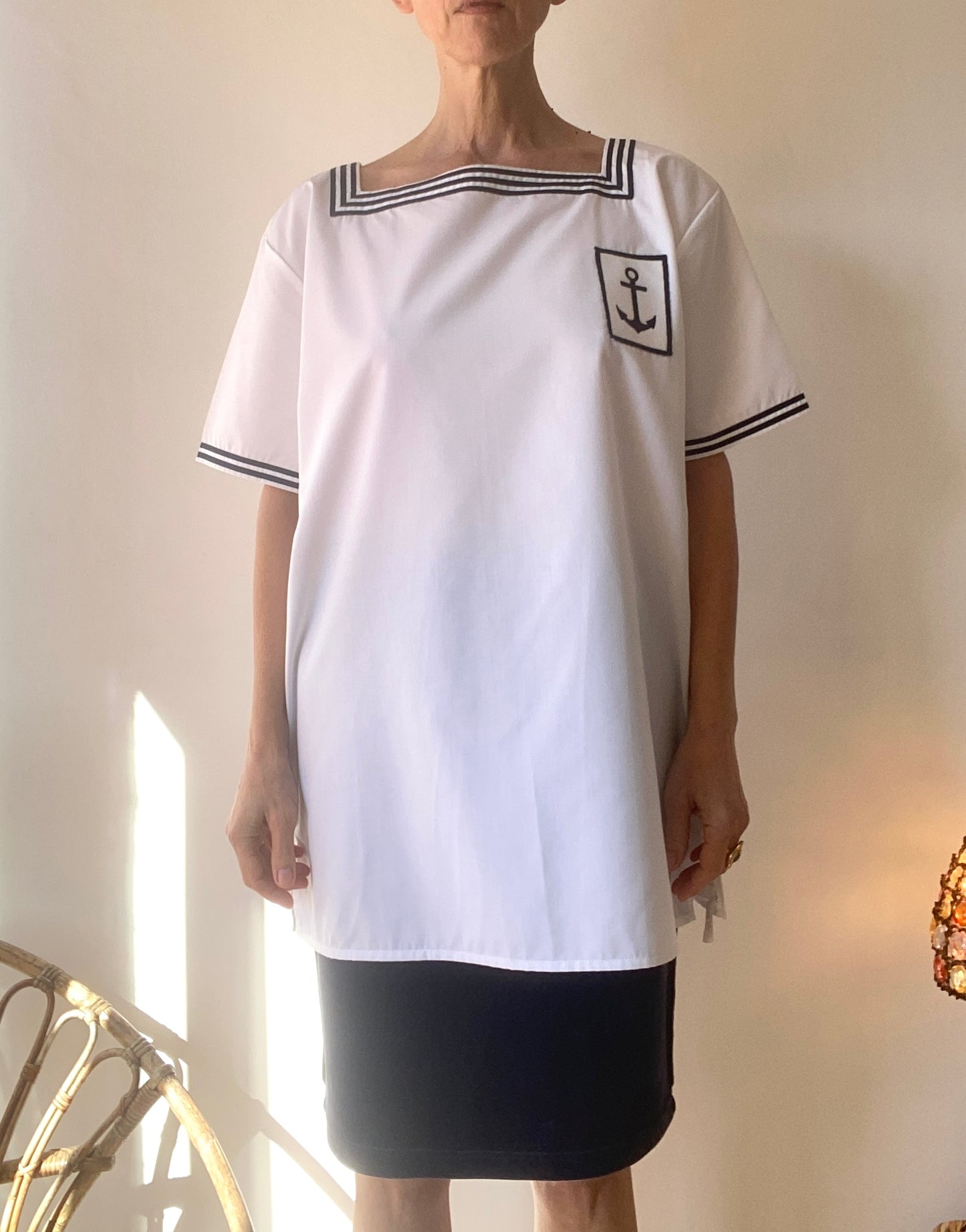 Vintage Genuine white crew shirt of the French Navy