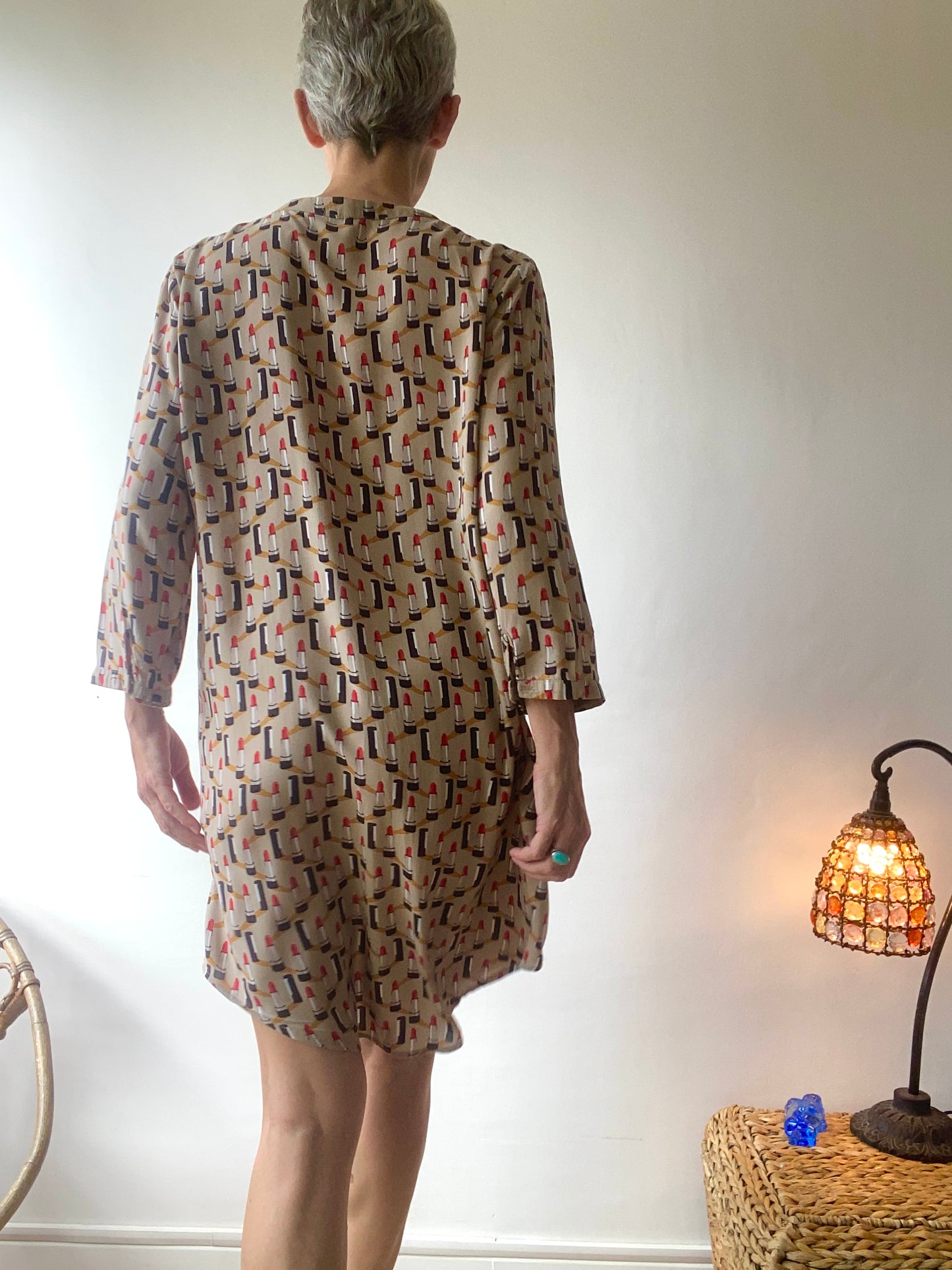 Rouge à lèvres print Mini Robe