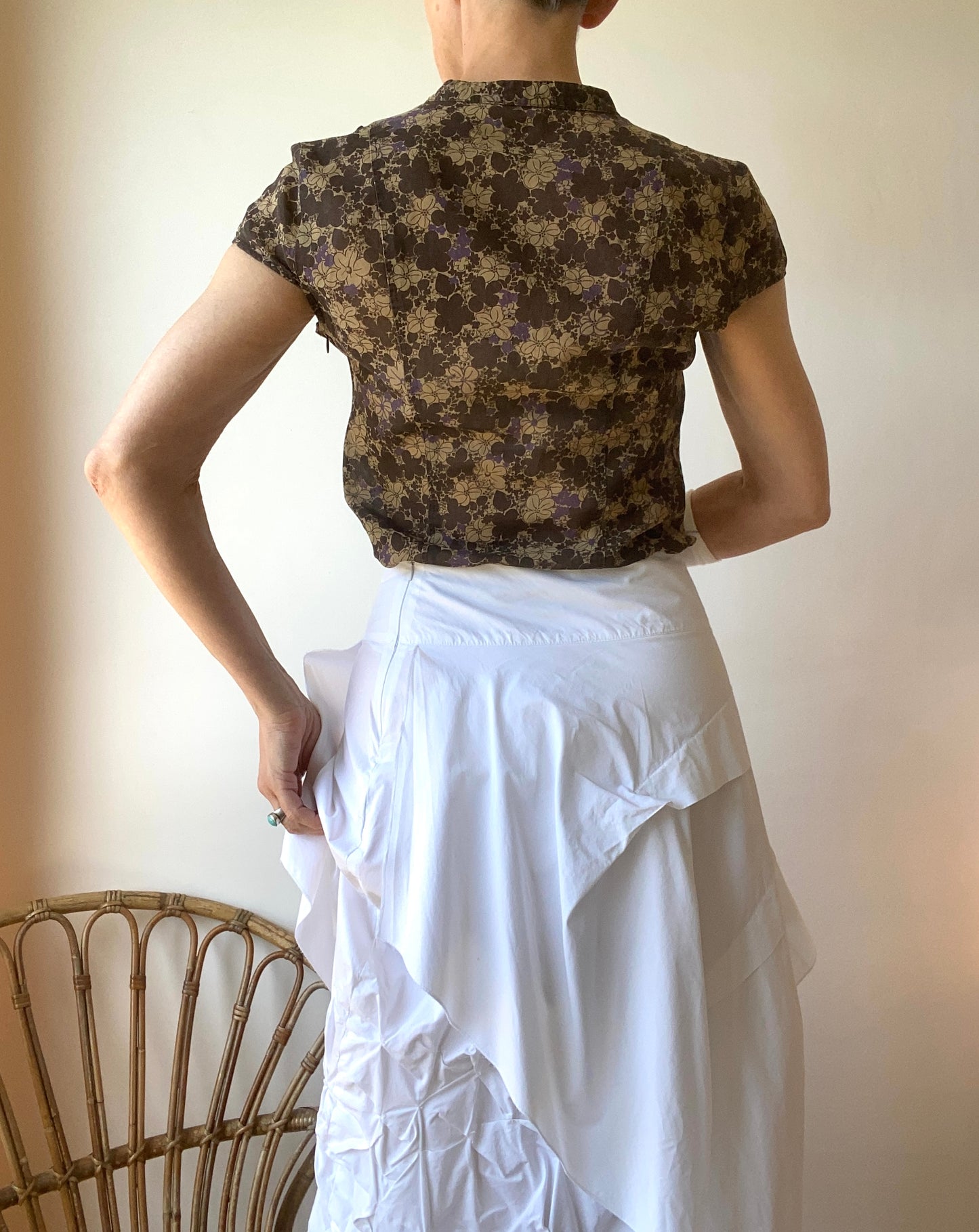 Chattawak charming fine floral cotton top
