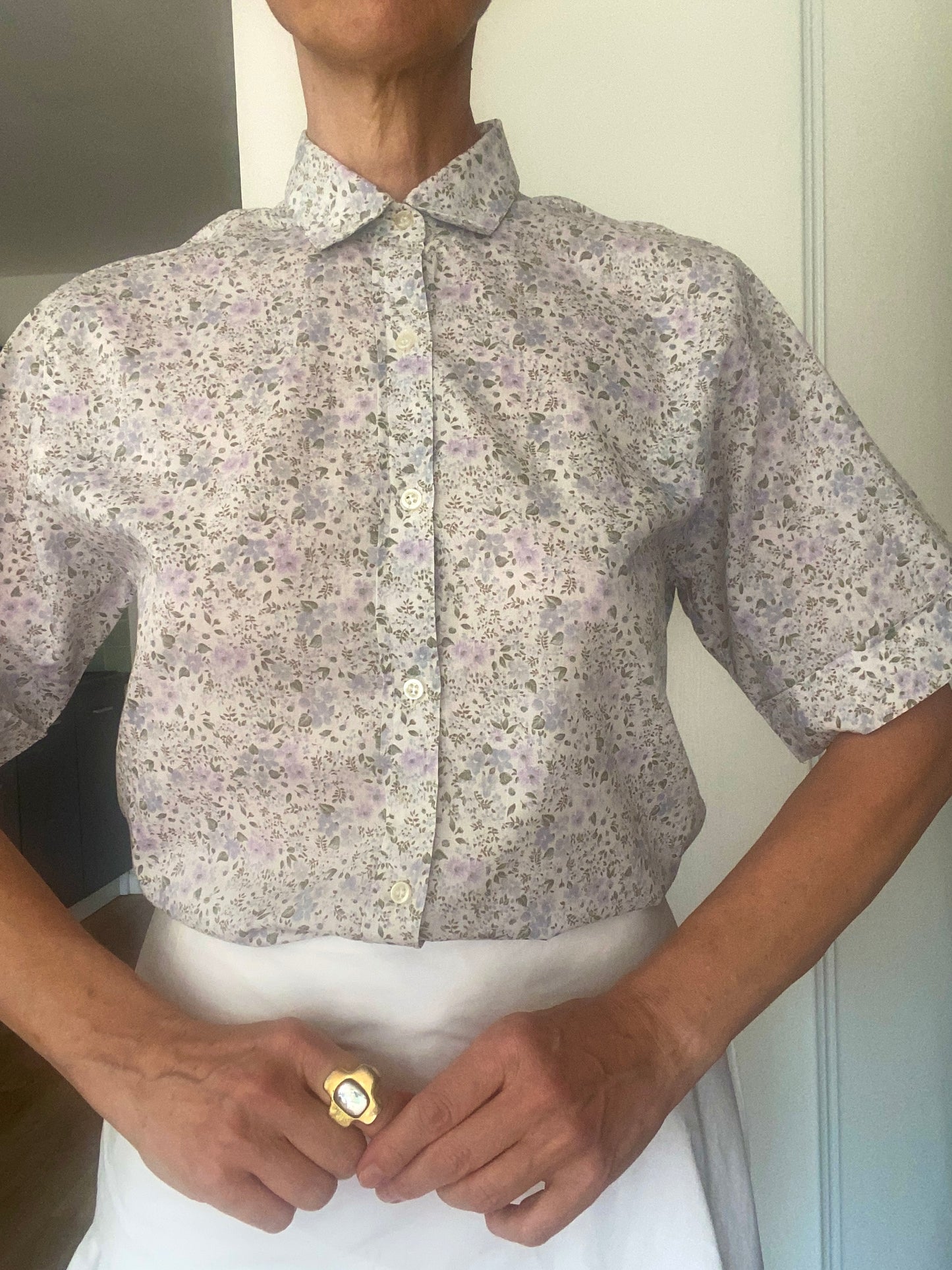 90s Made in France Liberty Chemise en coton adorable