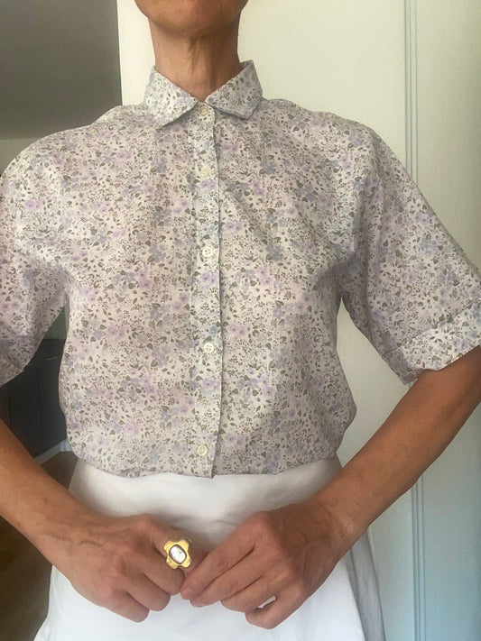 90s Made in France Liberty Chemise en coton adorable