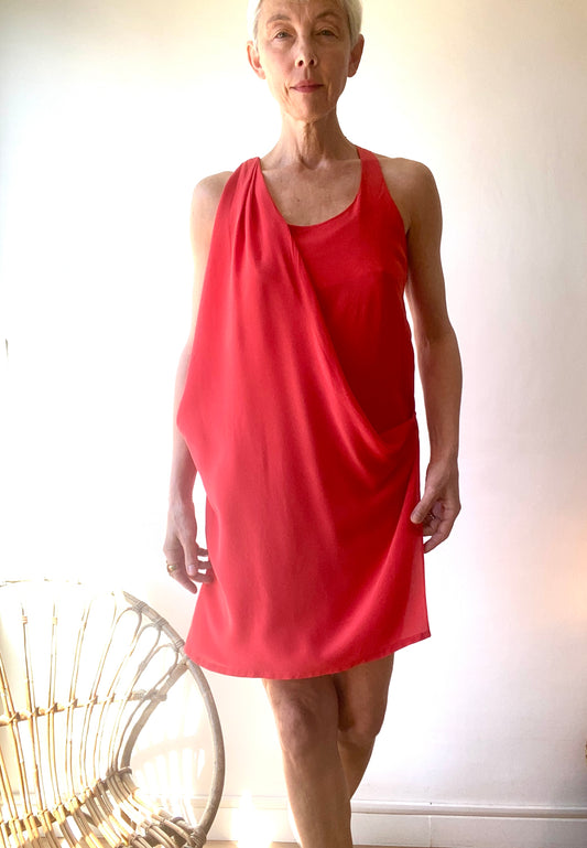 "Bel Air" Wrap Silk Mini Dress