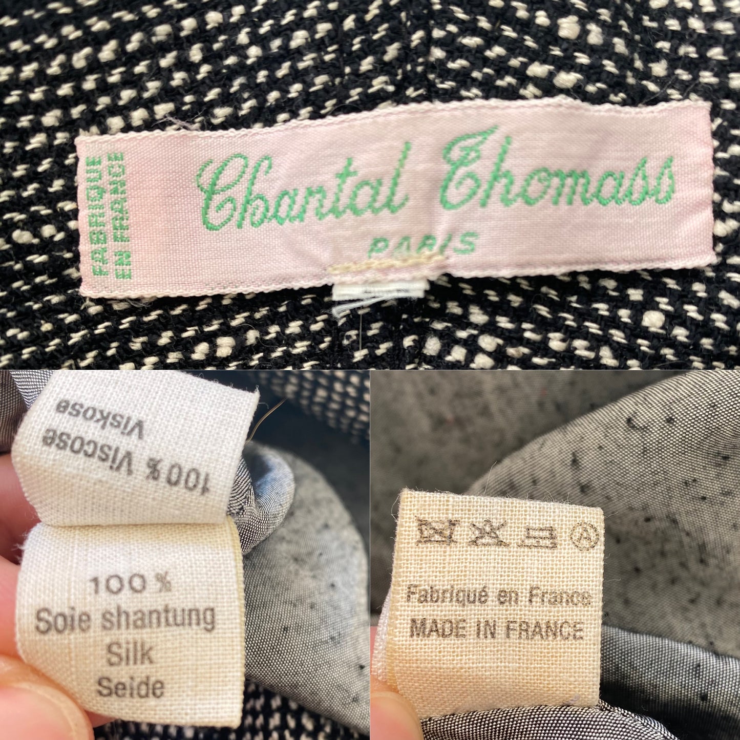 RARE 80s Chantal Thomass Silk Shantung Woven Japanese style Jacket