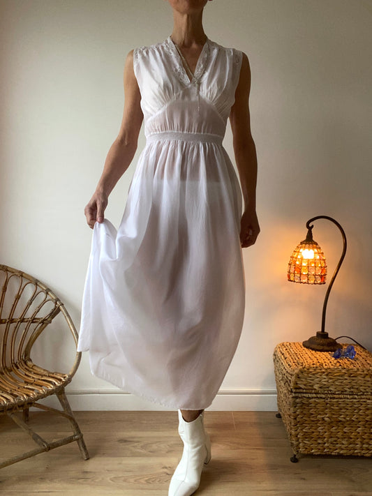 60s Silk Bedroom Sleep Dress