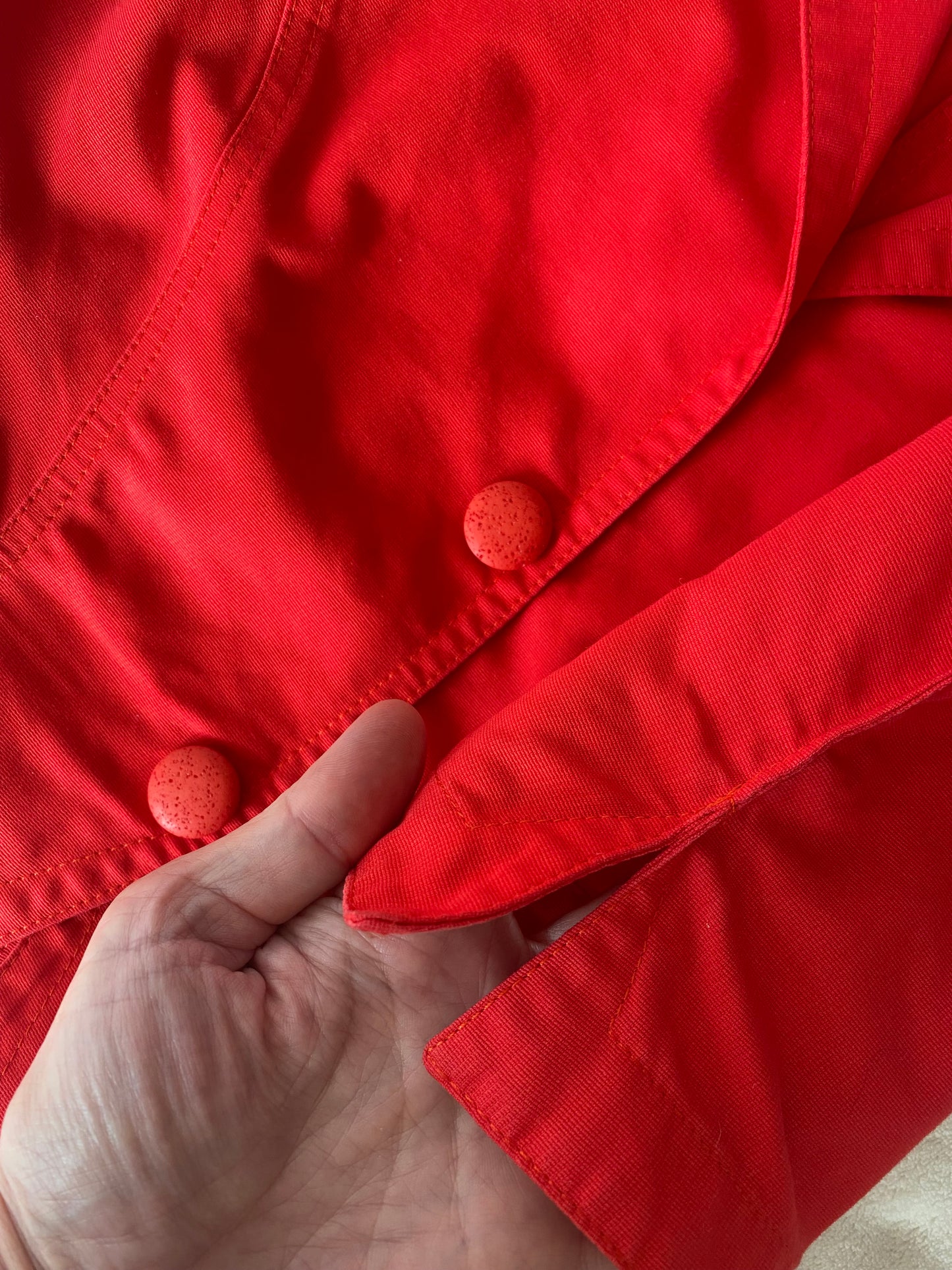 80s Thierry Mugler True red Cotton jacket