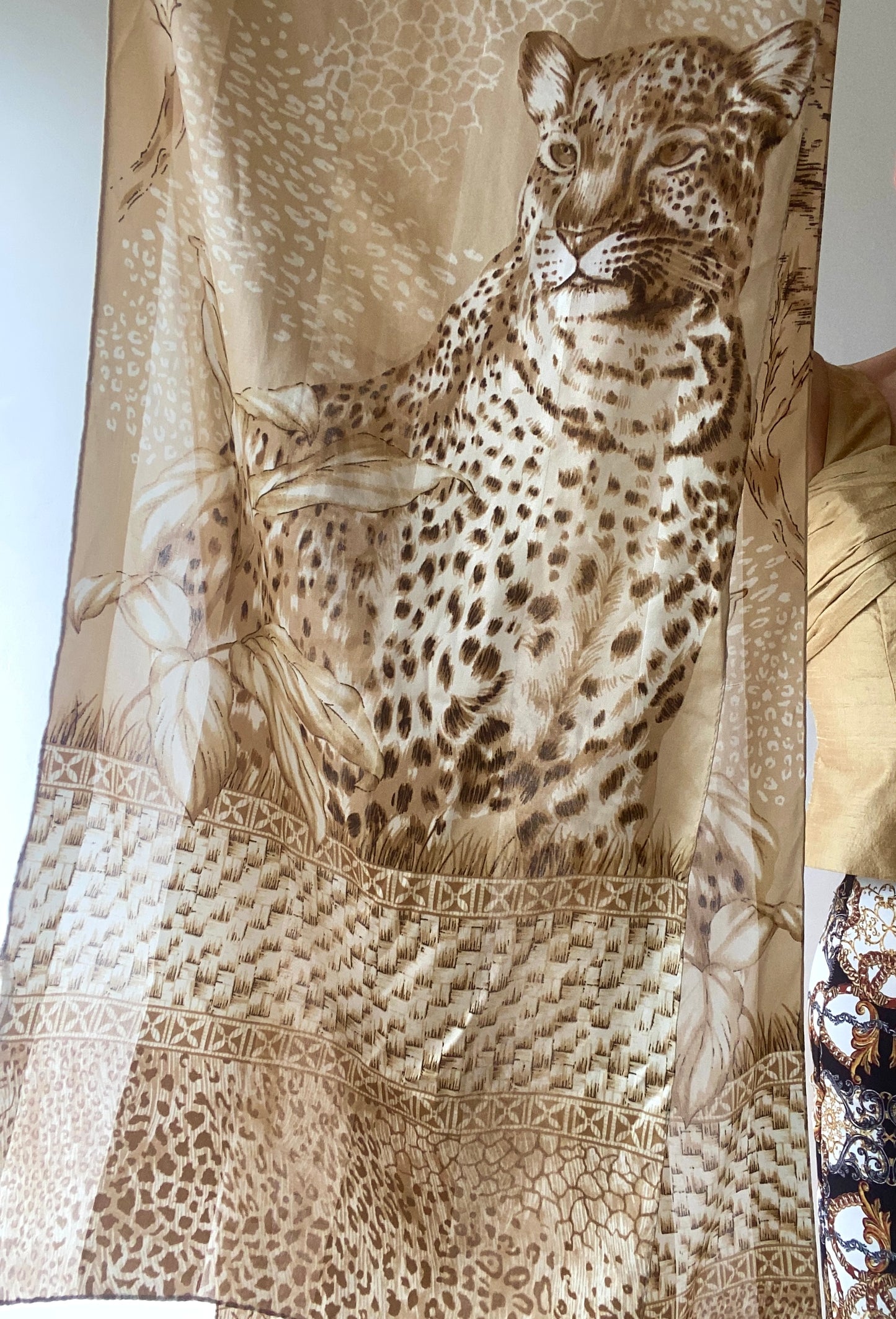 Foulard écharpe en mousseline Imprimé léopard