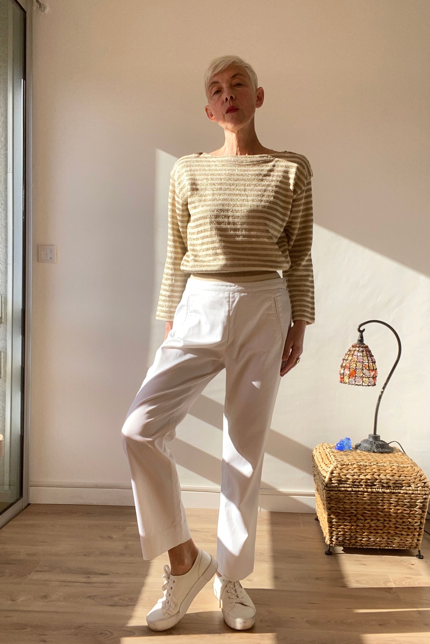 90s by agnès b. White cotton pants