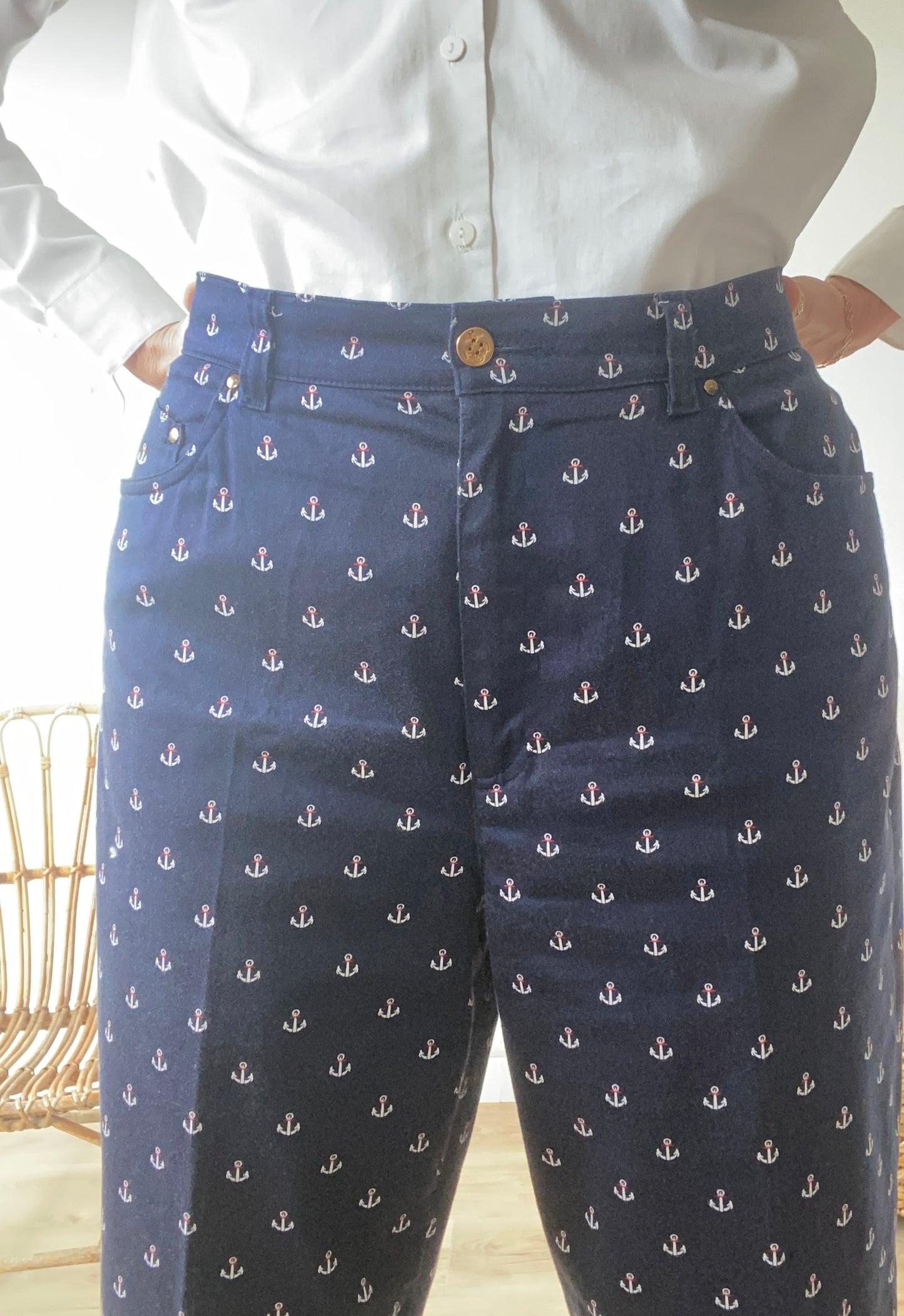 90s Ralph Lauren Sailor navy women Pants