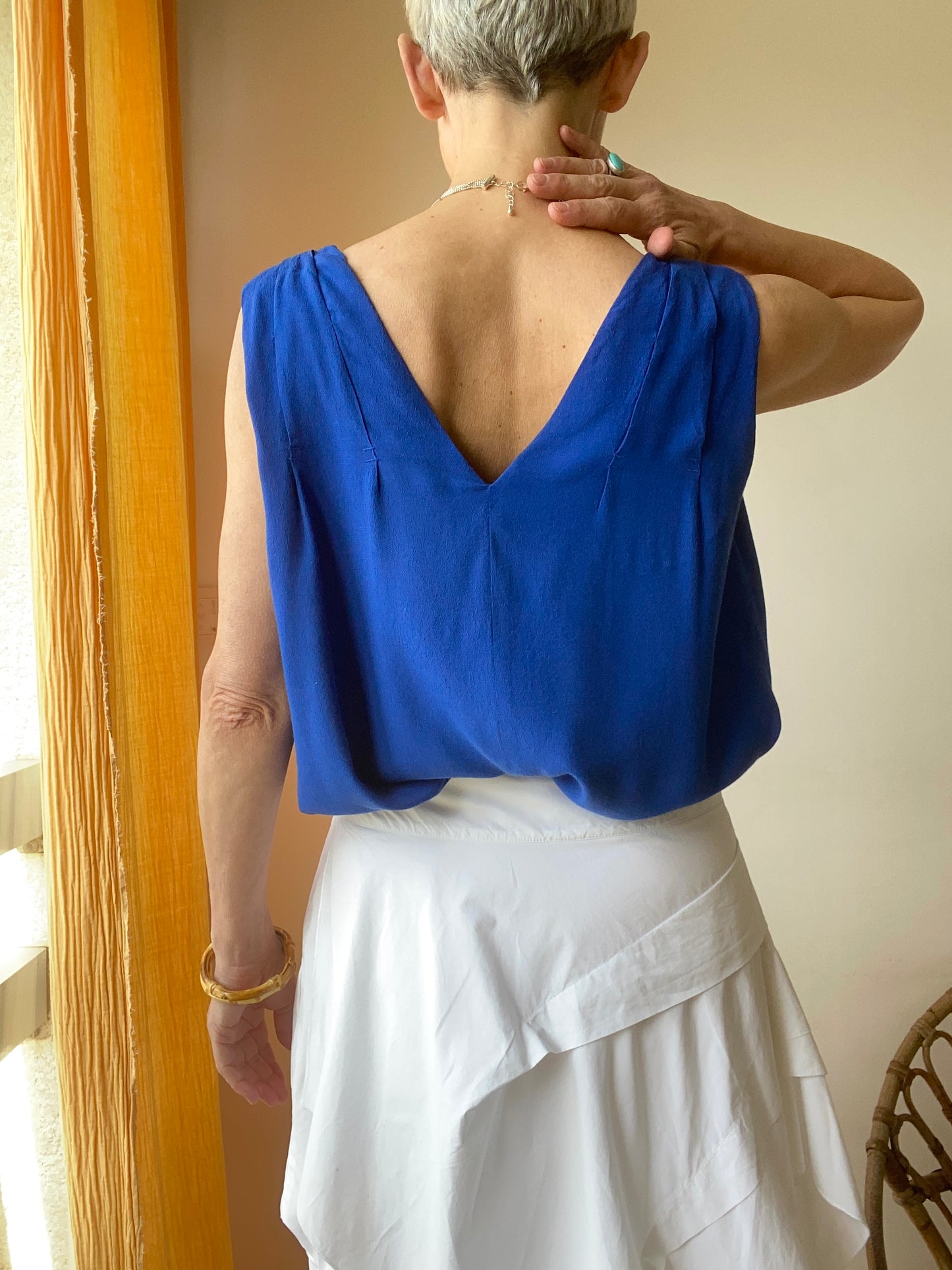 Comptoir des Cotonniers Minimaliste chic Top deep blue