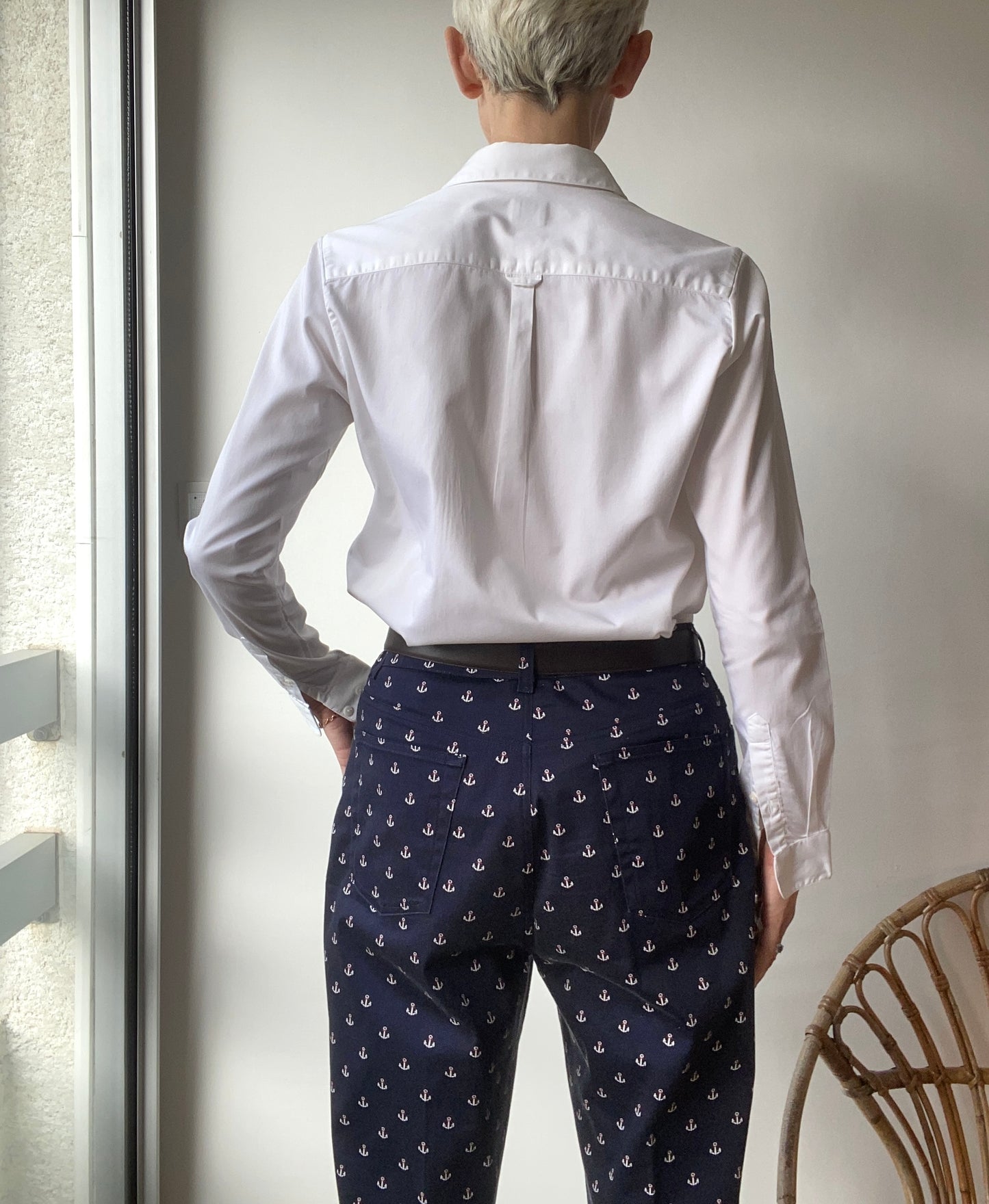 "Au Printemps Paris" French boutique White cotton Shirt