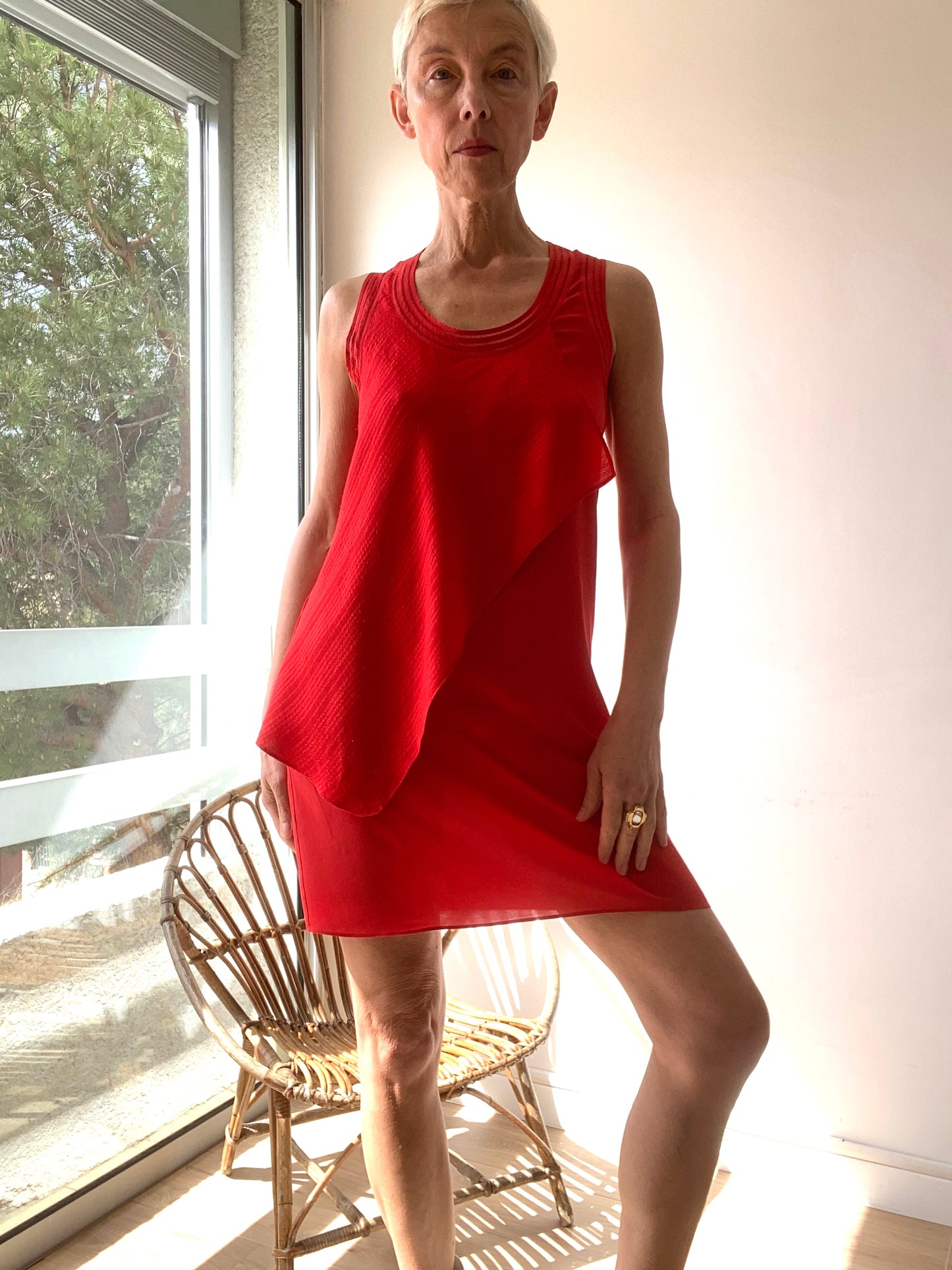 Vanessa Bruno Athé pure Silk bright Mini Dress